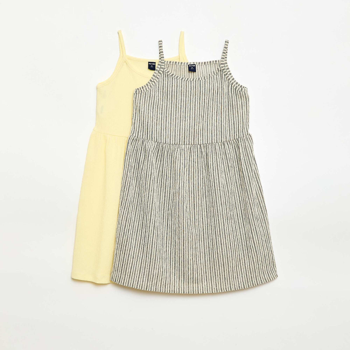 Pack de 2 vestidos de punto crepé GRIS