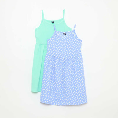 Pack de 2 vestidos de punto crepé AZUL
