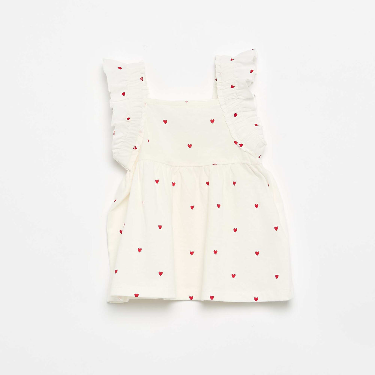 Camiseta con tirantes de volantes BLANCO