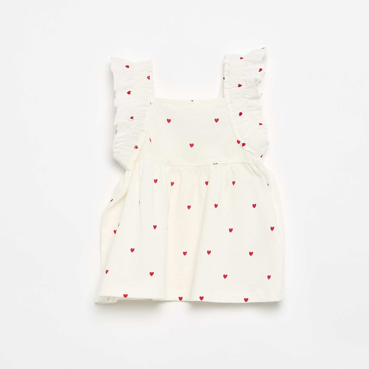 Camiseta con tirantes de volantes BLANCO