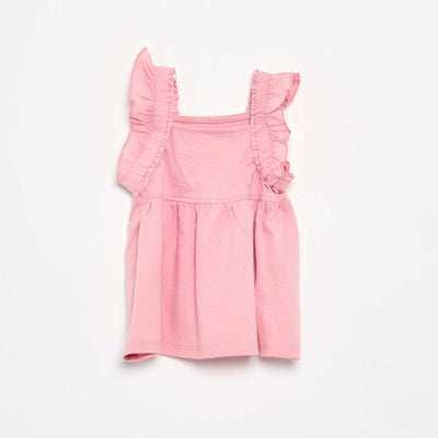 Camiseta con tirantes de volantes ROSA