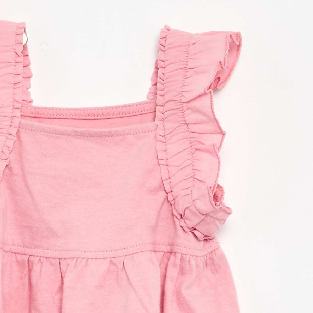 Camiseta con tirantes de volantes ROSA