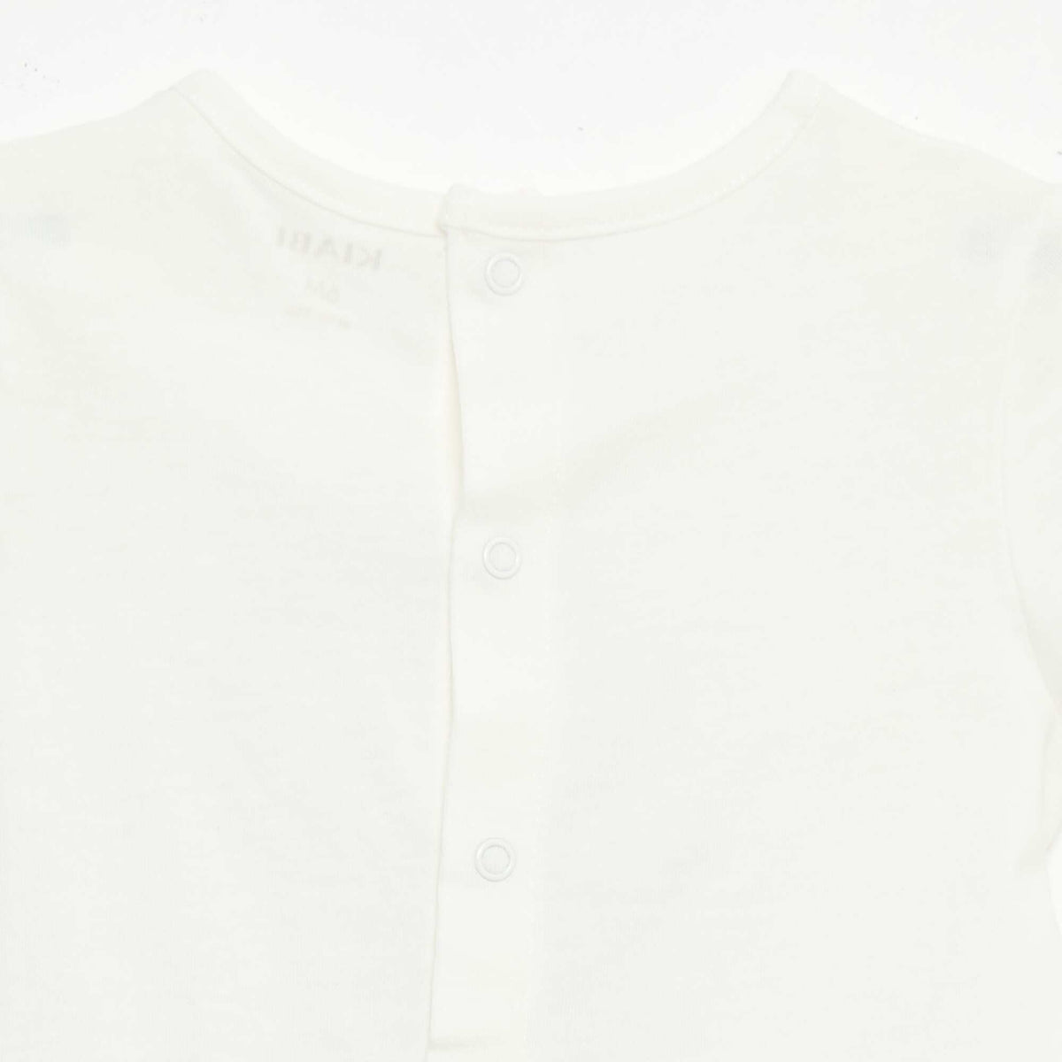 Camiseta estampada y bordada de manga corta BLANCO