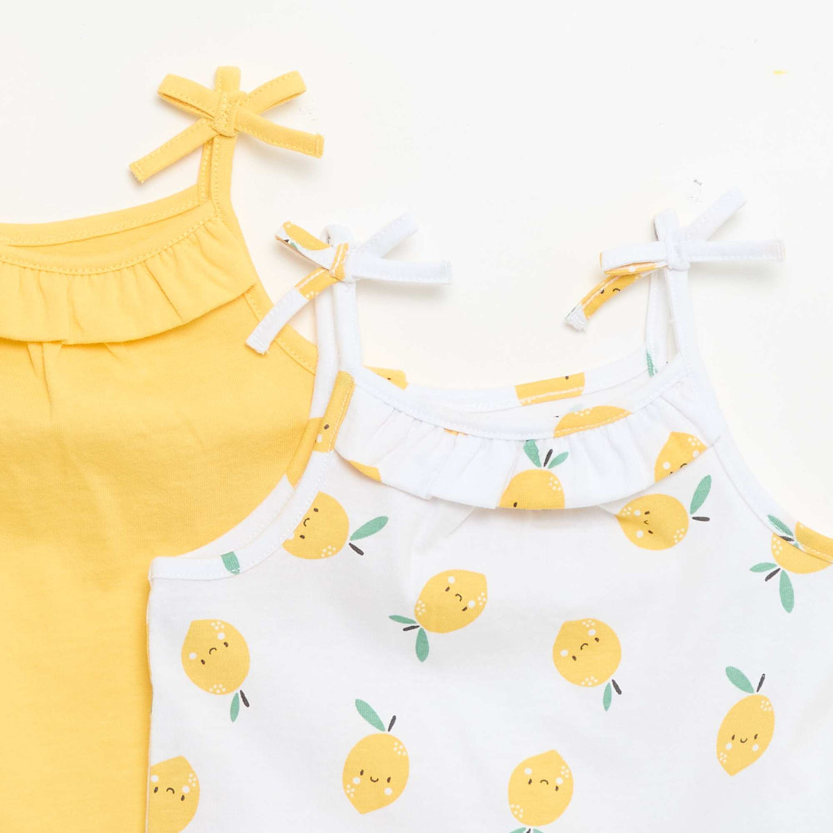 Pack de 2 camisetas de tirantes AMARILLO