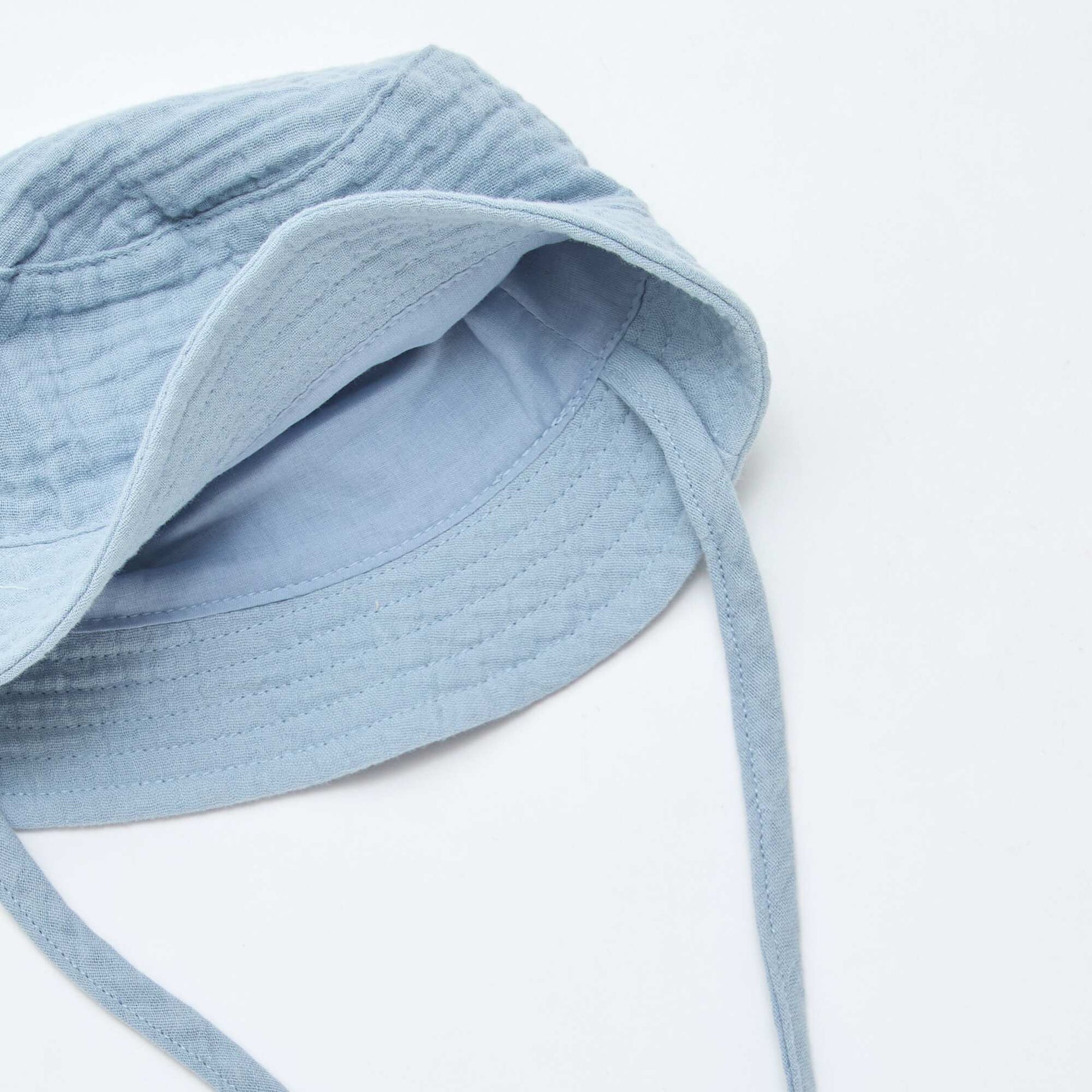 Gorro de pescador en gasa de algodón AZUL