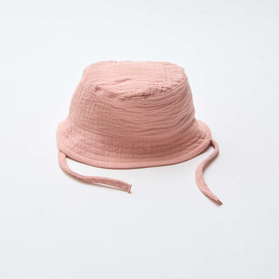 Gorro de pescador en gasa de algodón ROSA