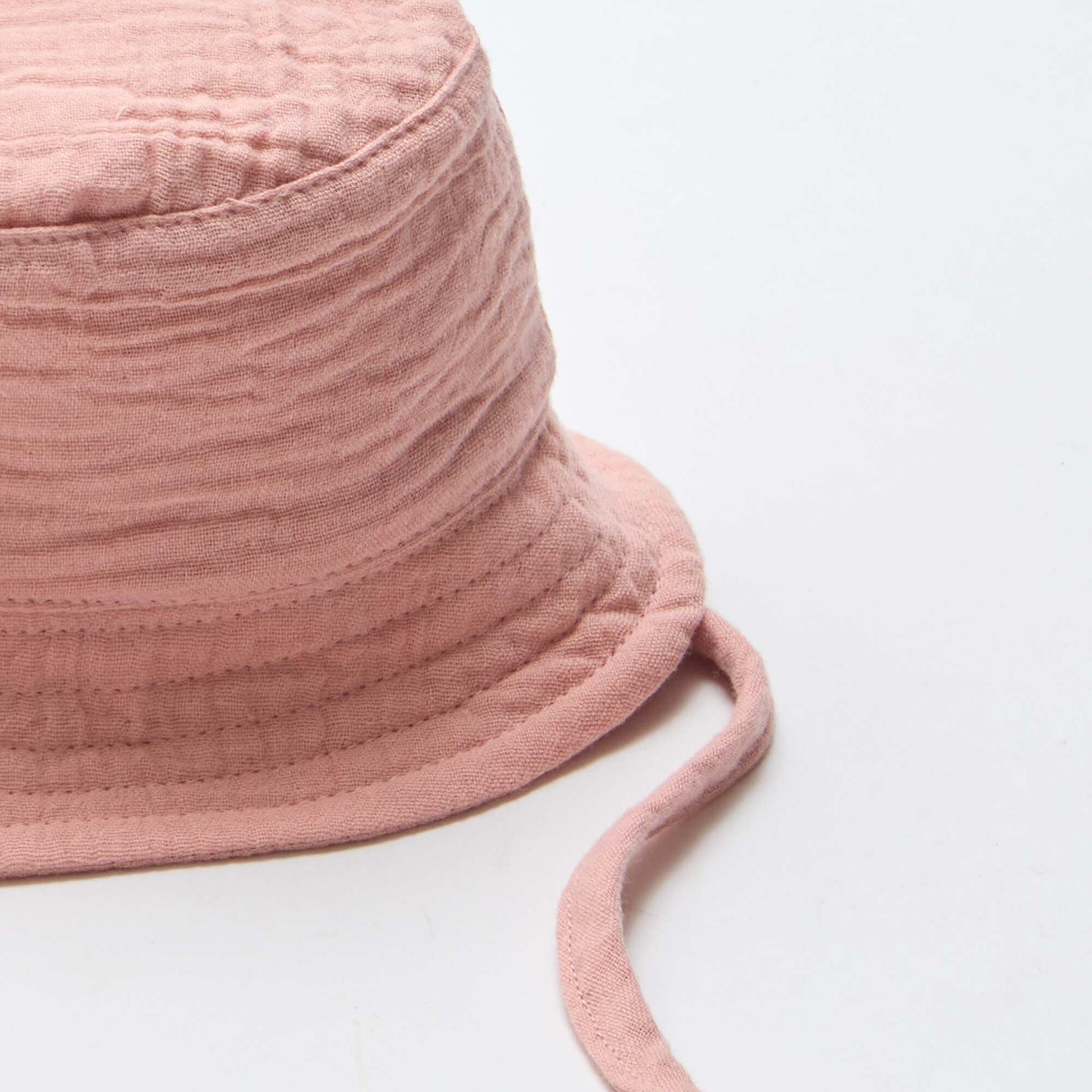 Gorro de pescador en gasa de algodón ROSA