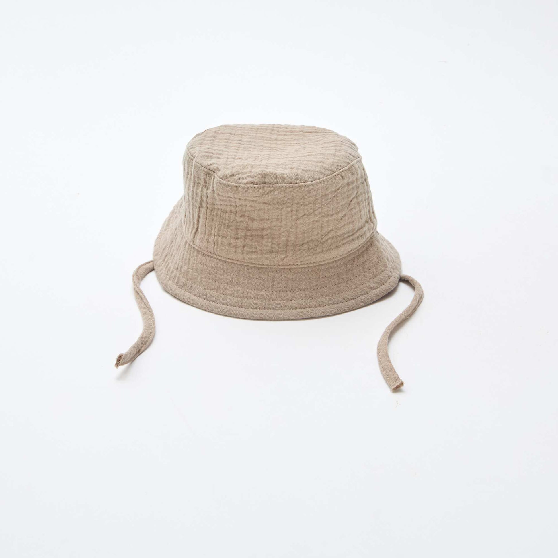 Gorro de pescador en gasa de algodón MARRON