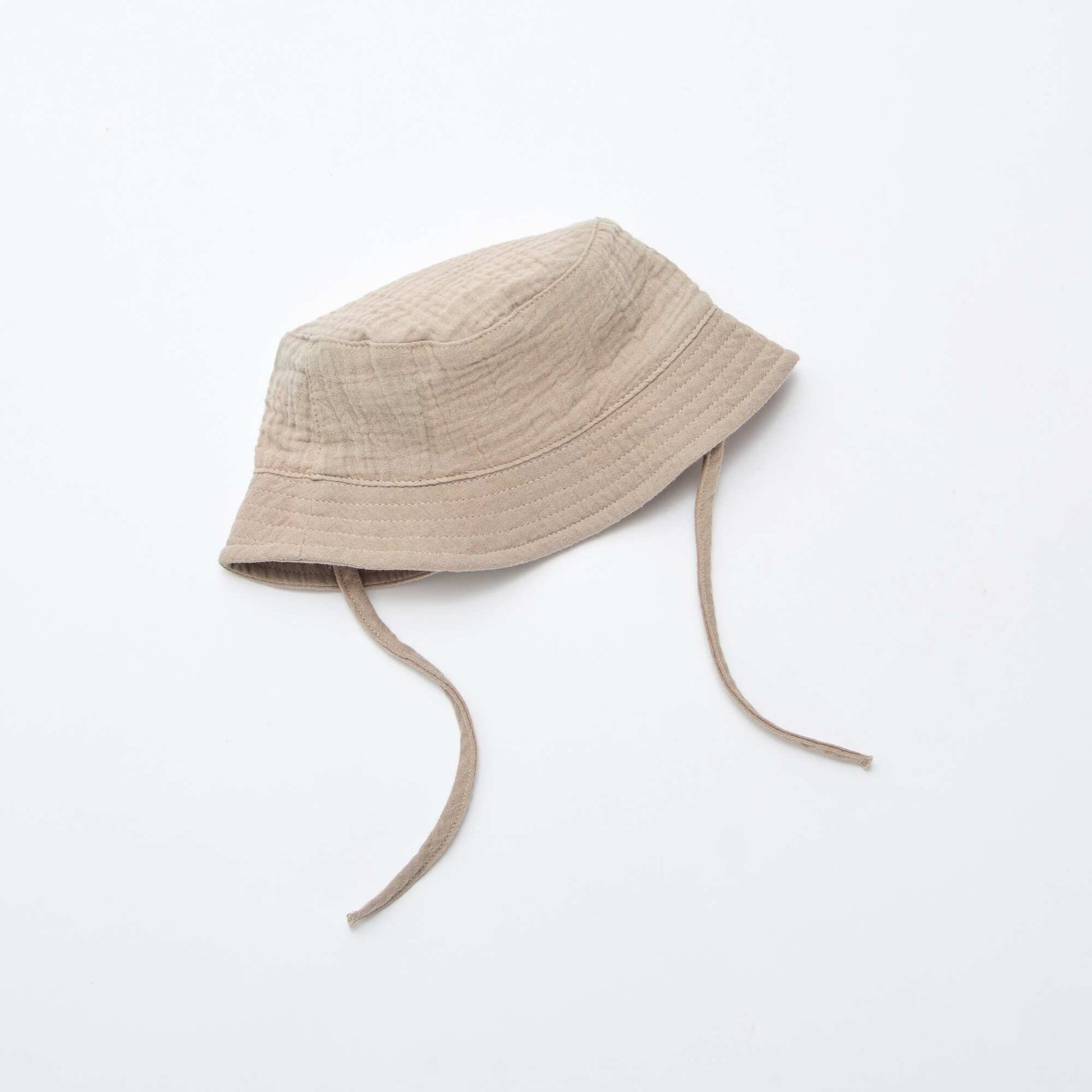 Gorro de pescador en gasa de algodón MARRON