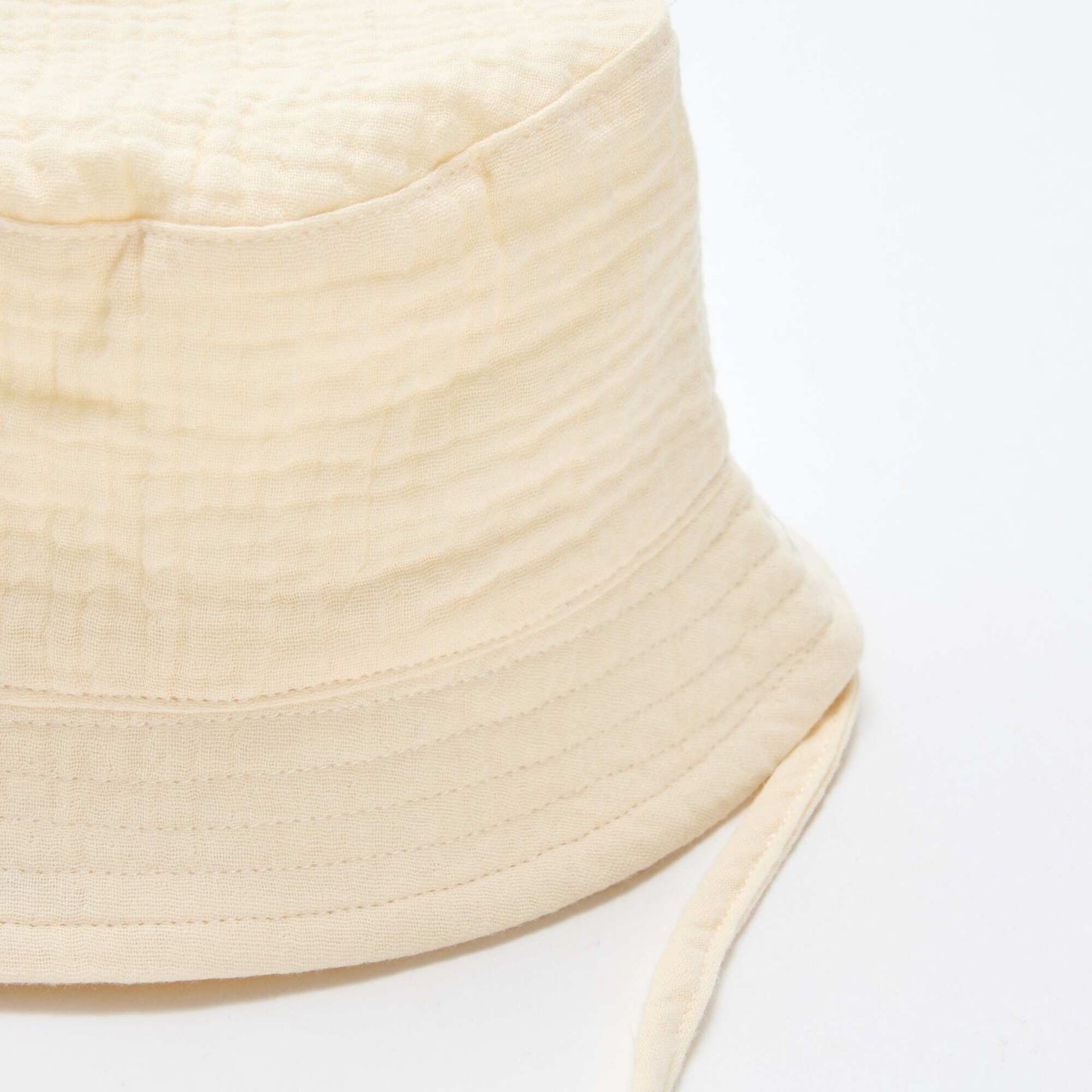 Gorro de pescador en gasa de algodón BLANCO