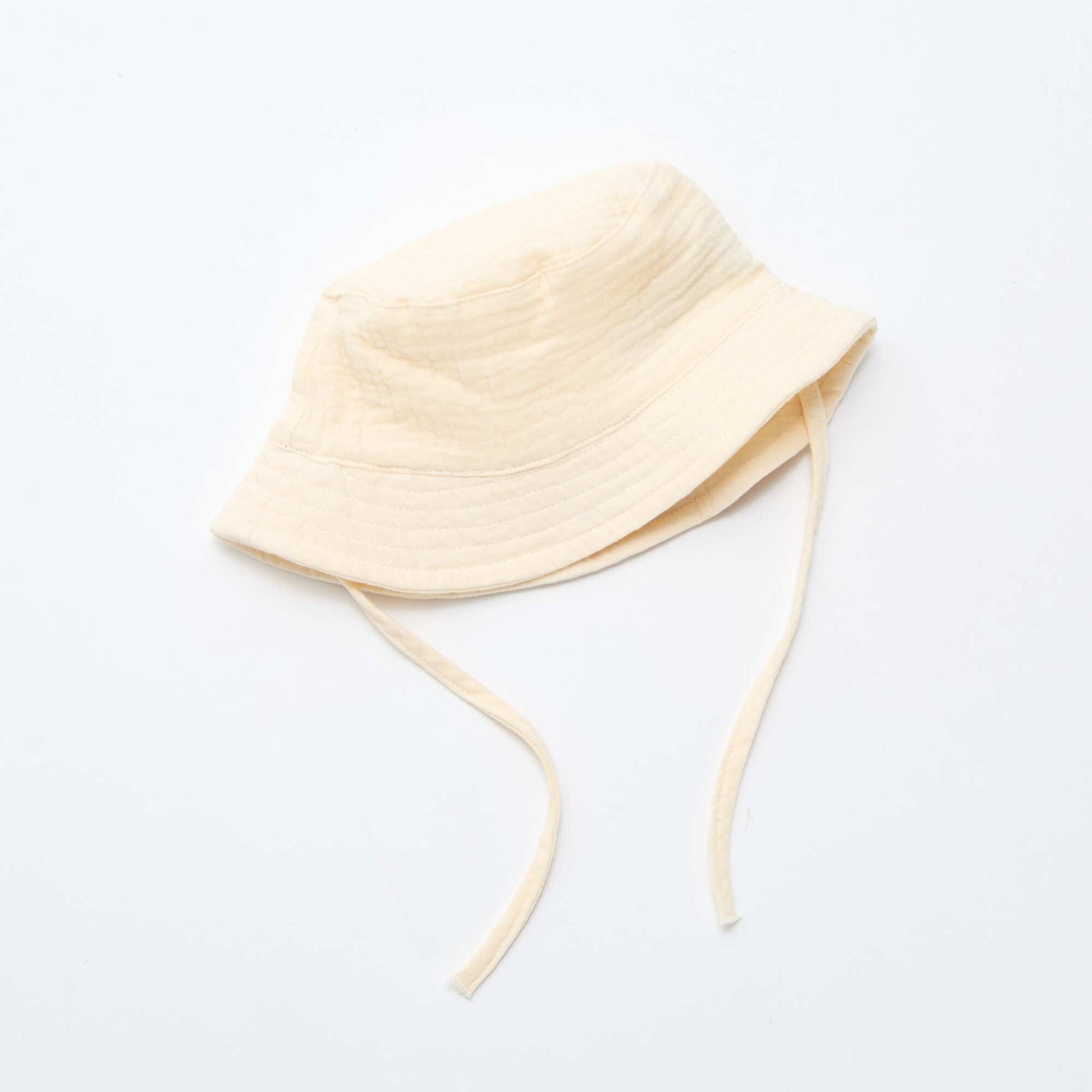 Gorro de pescador en gasa de algodón BLANCO