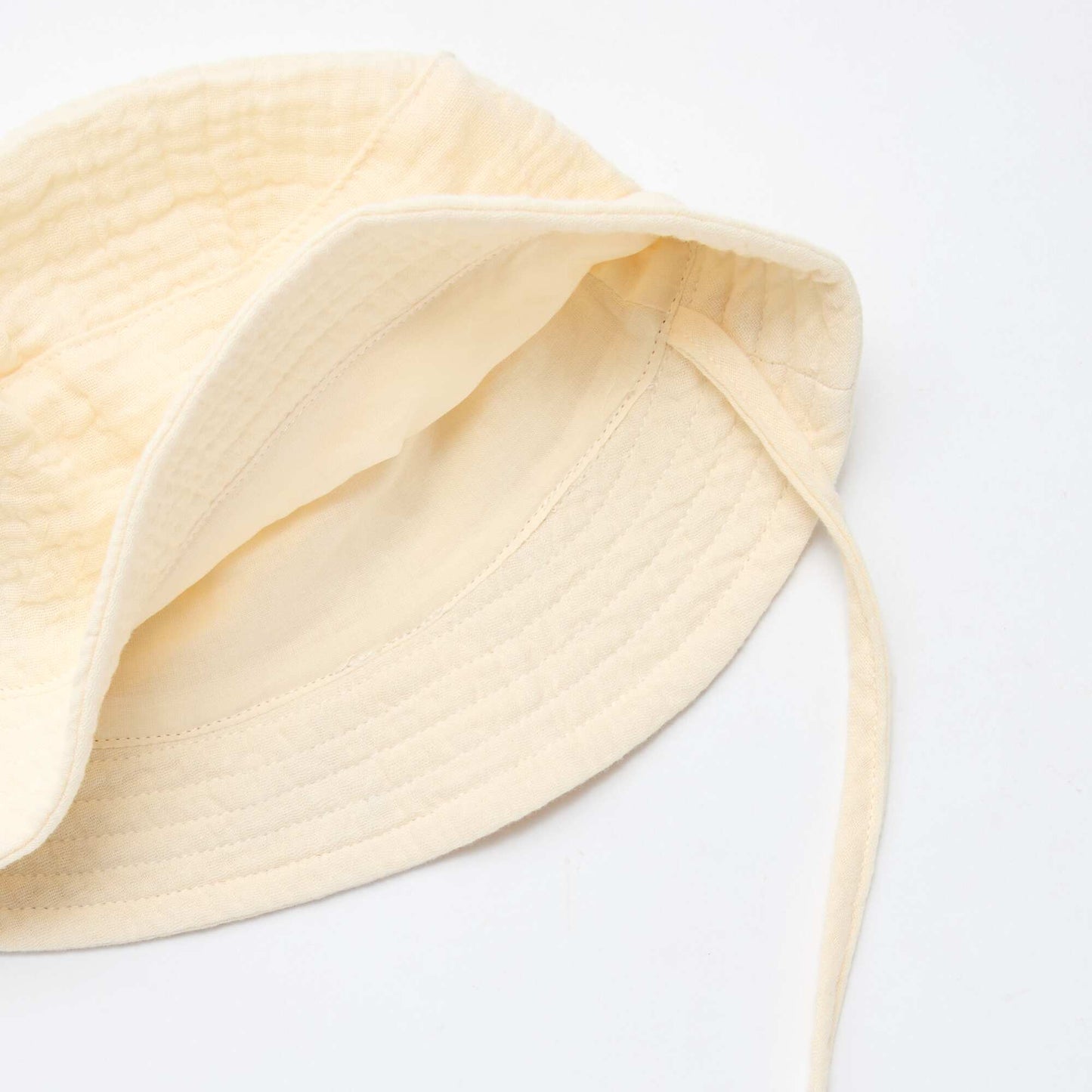 Gorro de pescador en gasa de algodón BLANCO