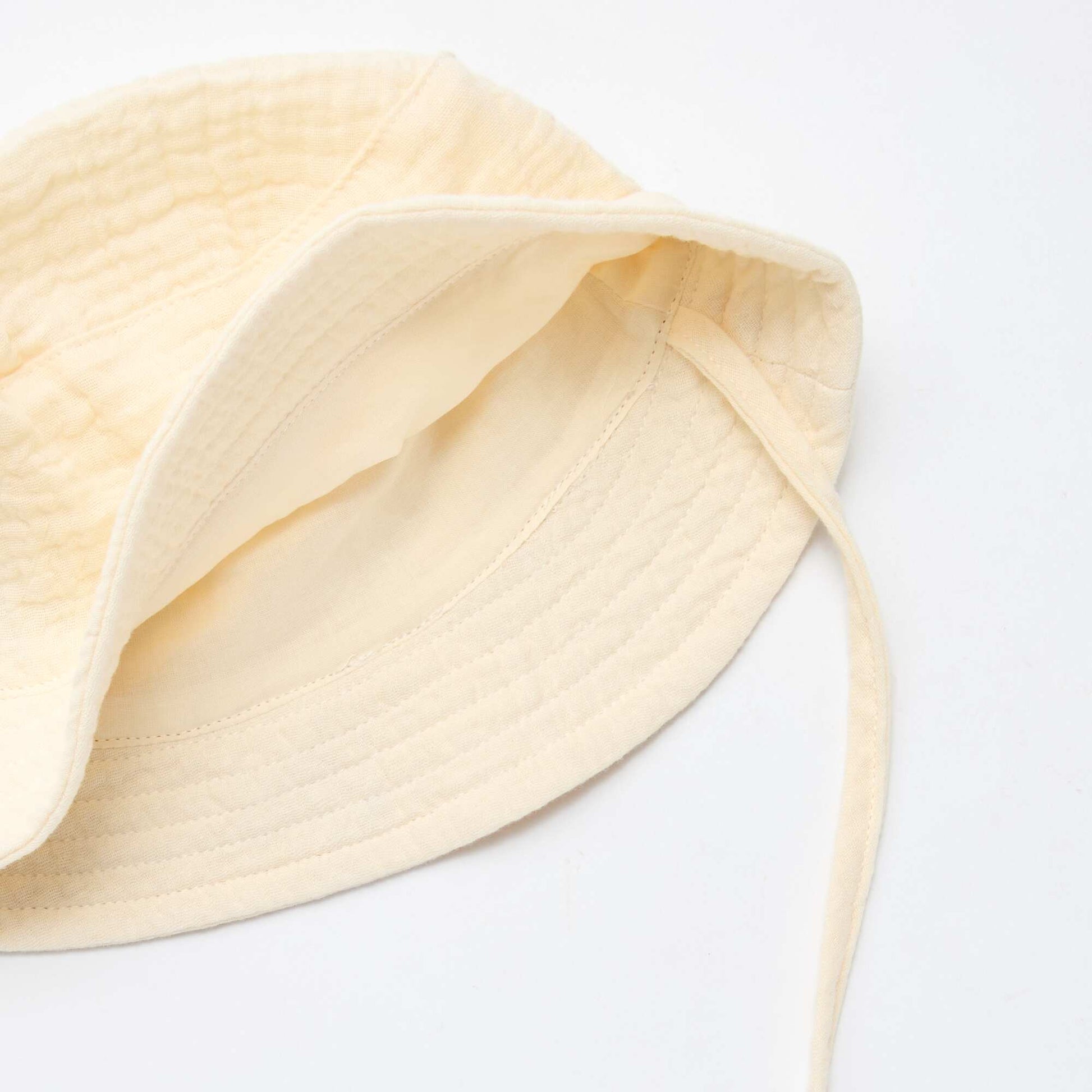 Gorro de pescador en gasa de algodón BLANCO
