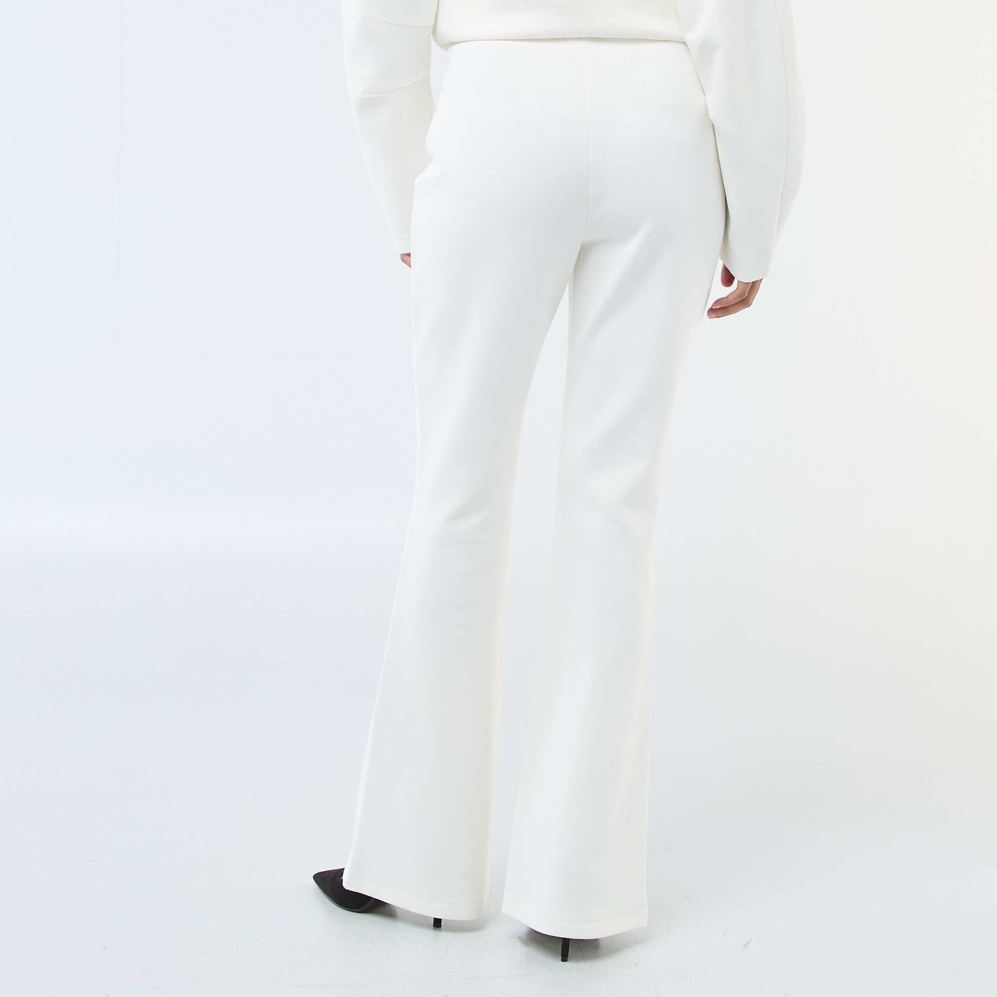 Pantalón ancho de felpa ligera BLANCO