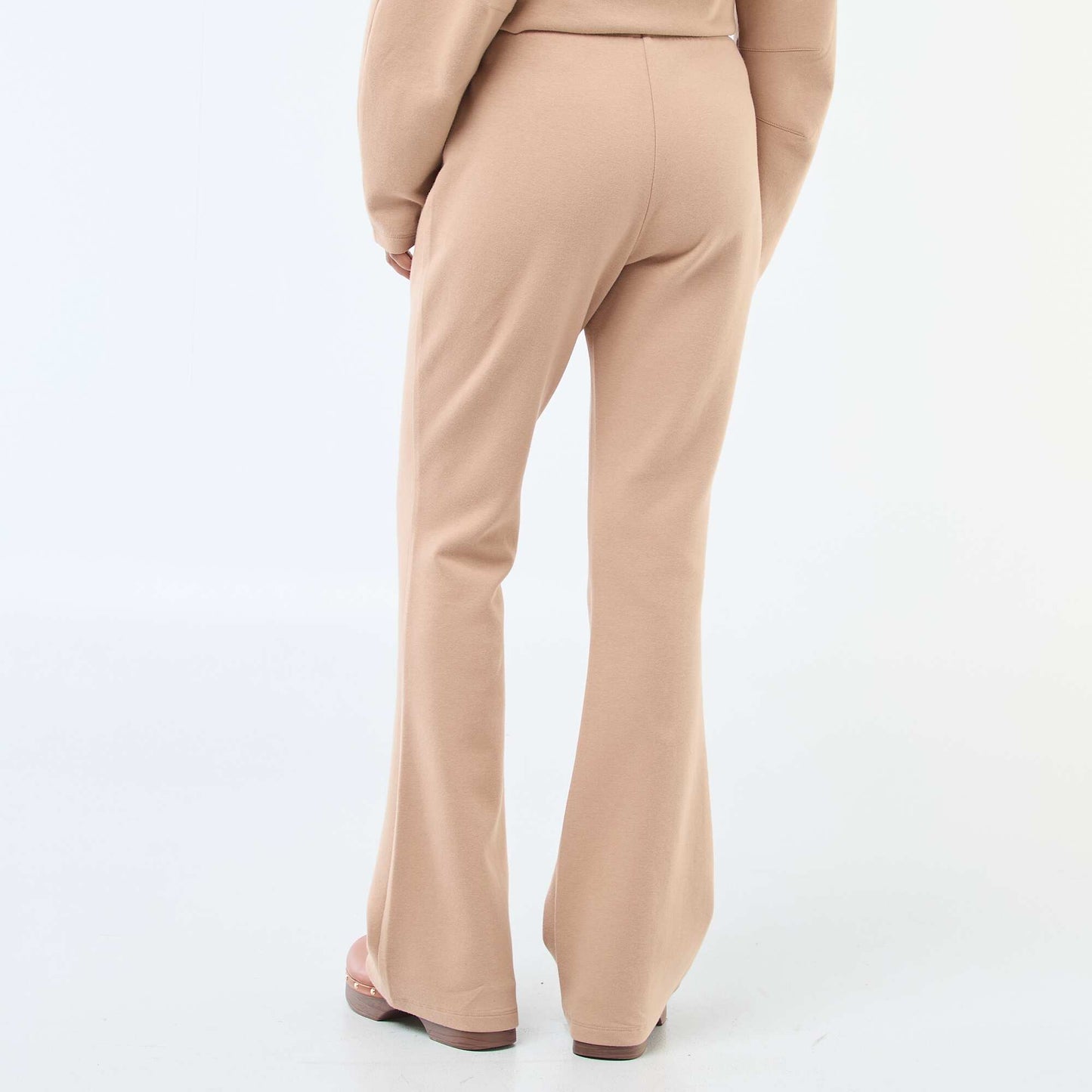 Pantalón ancho de felpa ligera BEIGE