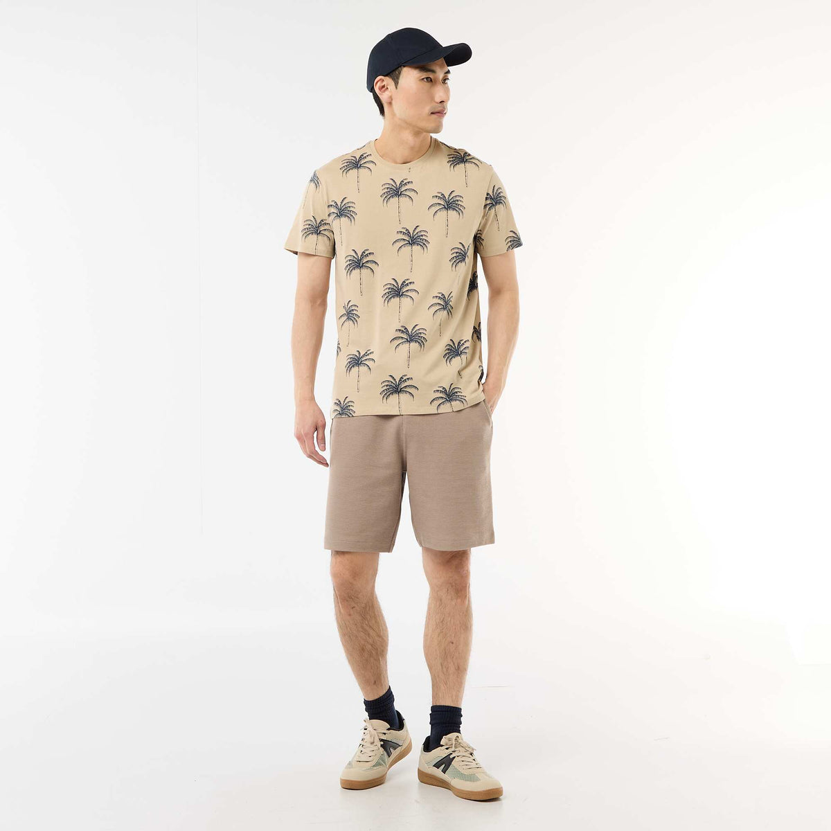 Bermuda de felpa ligera (felpa) BEIGE