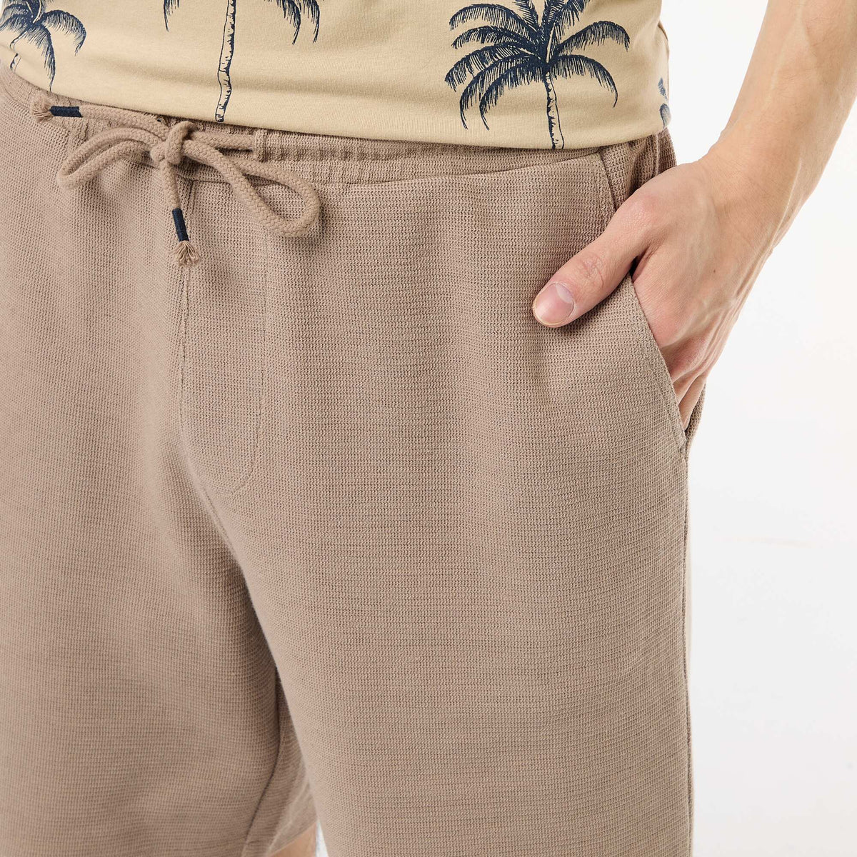 Bermuda de felpa ligera (felpa) BEIGE