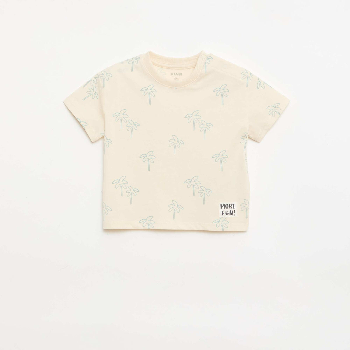 Pack de 2 camisetas de manga corta de punto de algodón BEIGE