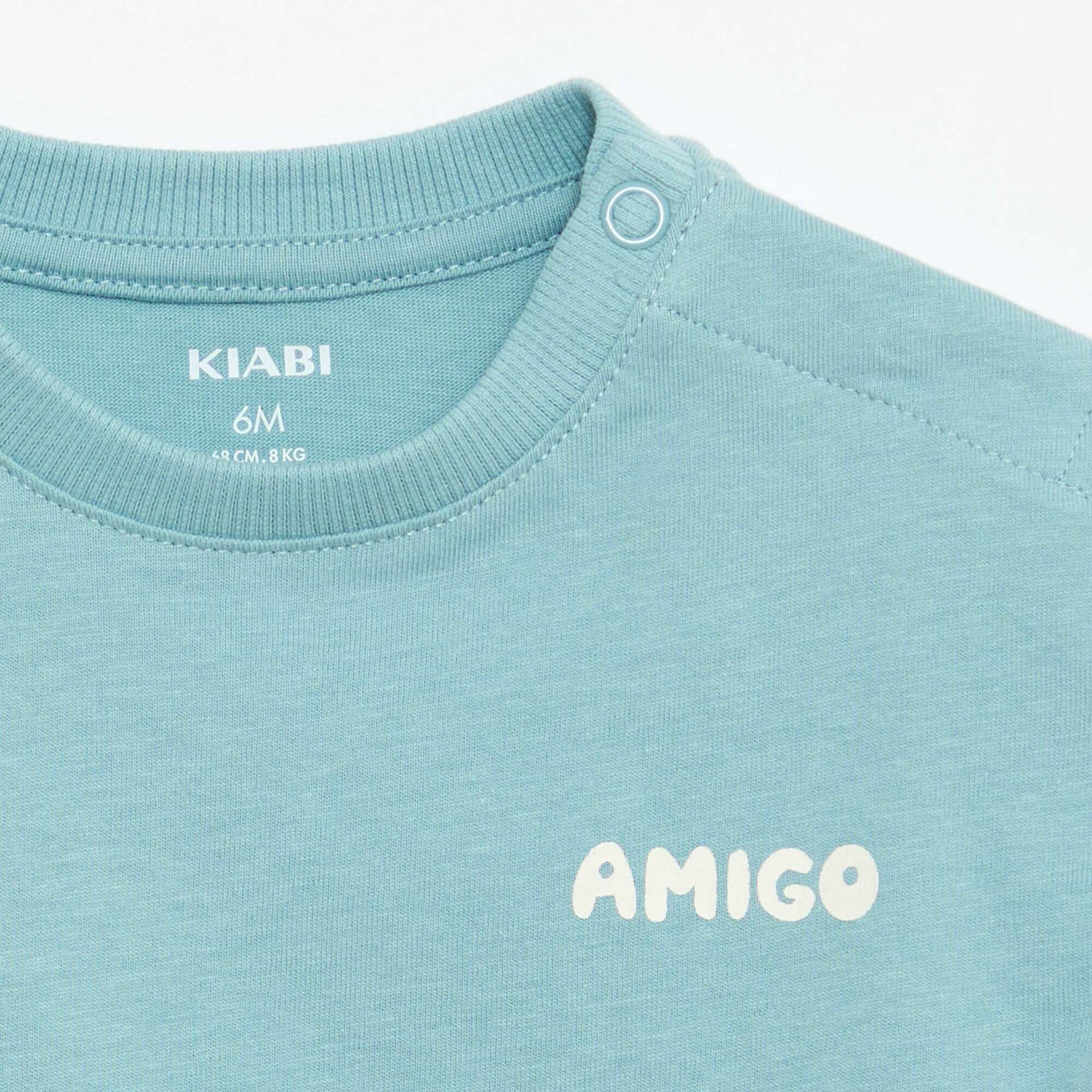 Pack de 2 camisetas de manga corta de punto de algodón BEIGE