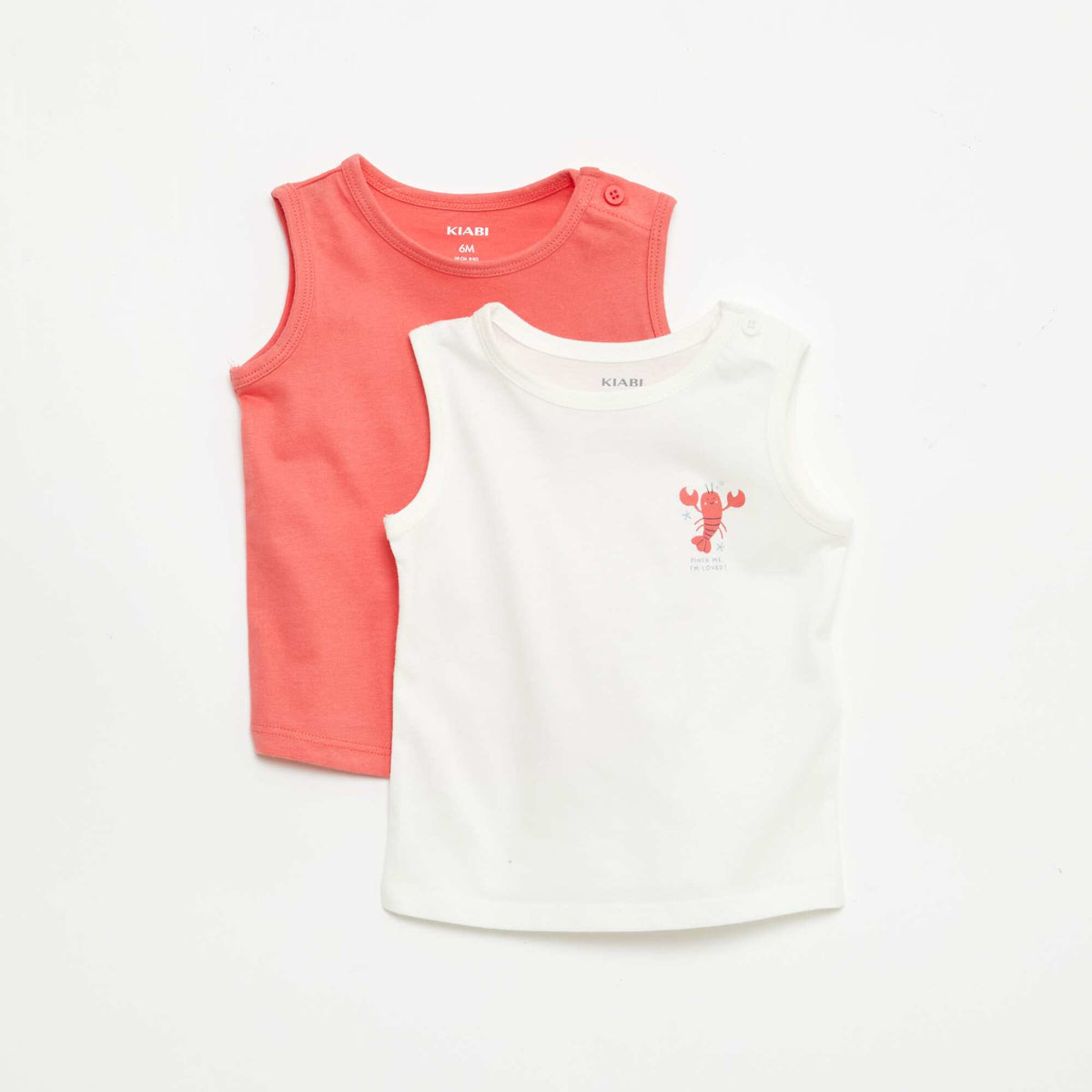 Pack de 2 camisetas de tirantes BLANCO