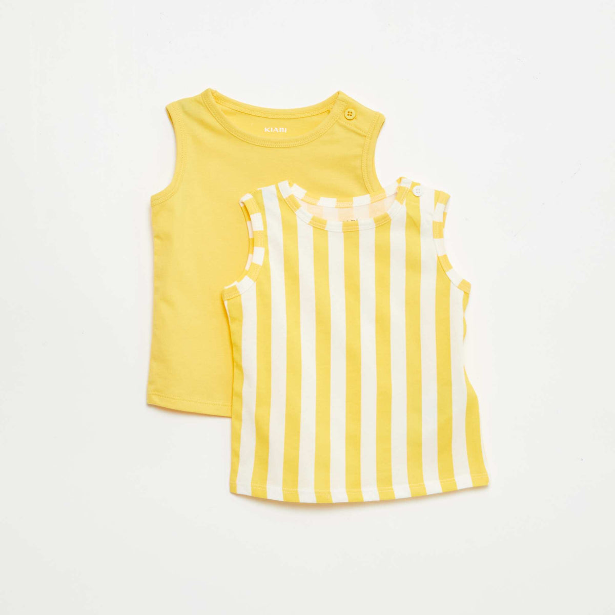 Pack de 2 camisetas de tirantes AMARILLO
