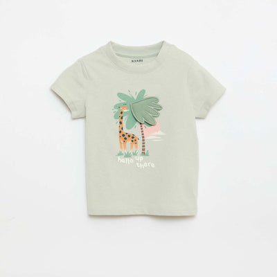 Camiseta con estampado animado VERDE
