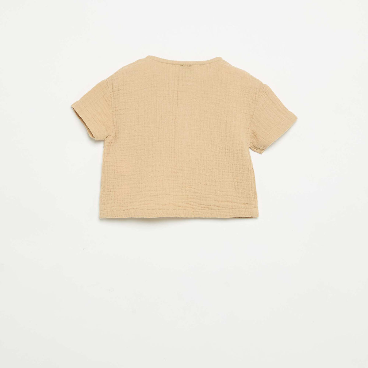 Camisa de gasa de algodón BEIGE