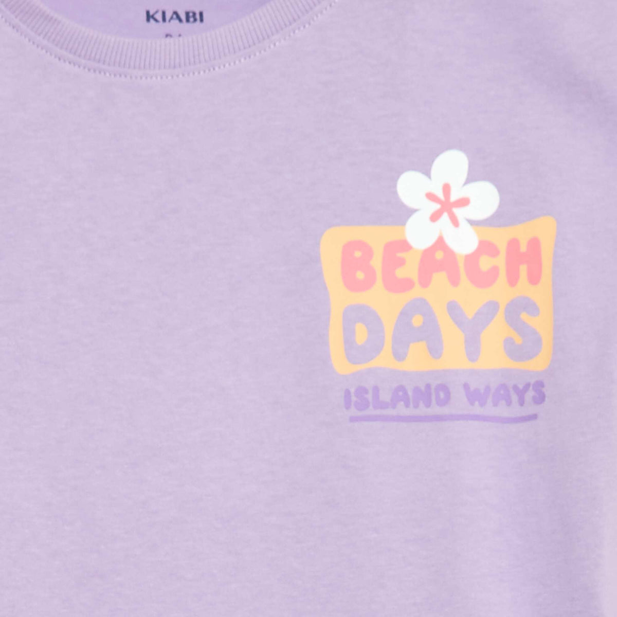 Camiseta corte holgado con estampado en espalda y pecho PURPURA