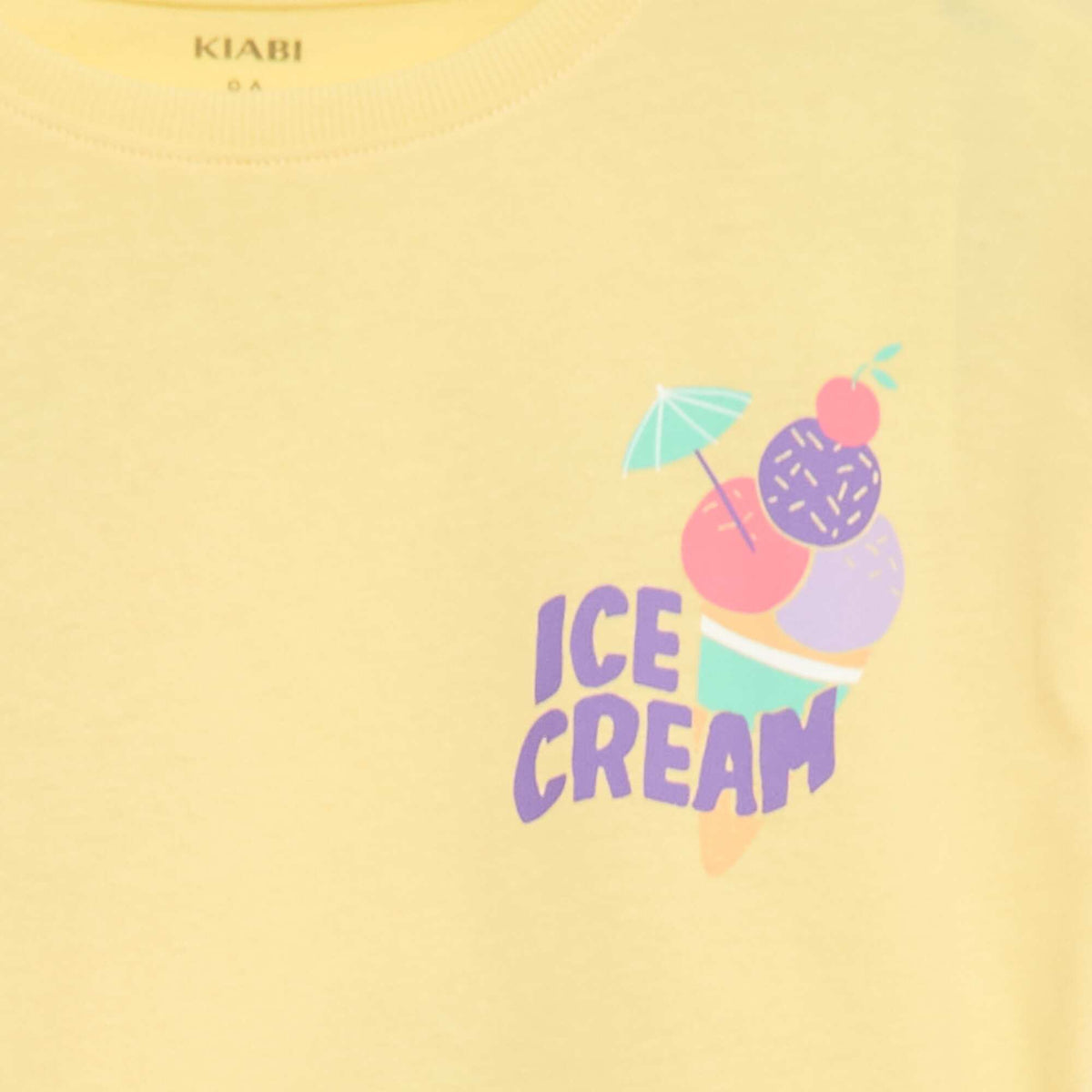 Camiseta corte holgado con estampado en espalda y pecho AMARILLO