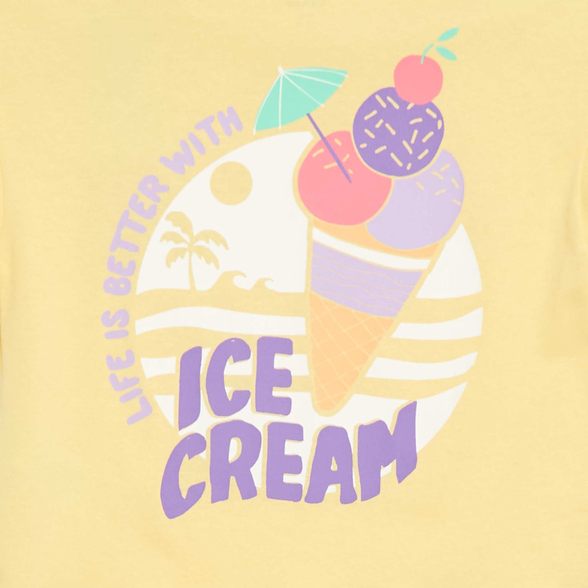 Camiseta corte holgado con estampado en espalda y pecho AMARILLO