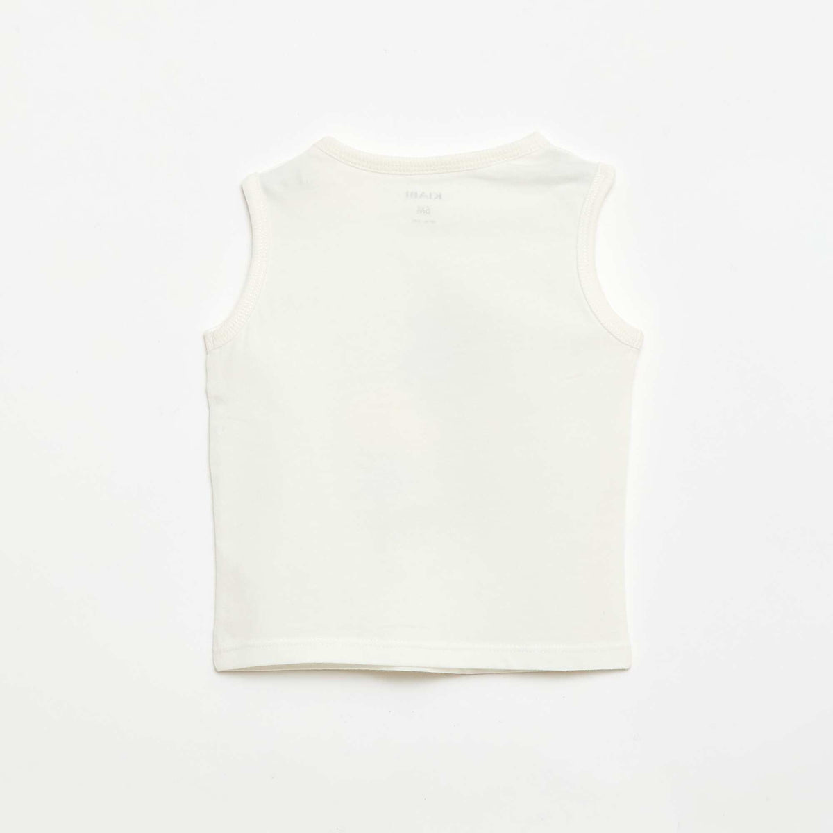 Conjunto de 2 piezas camiseta sin mangas + pantalón corto BLANCO