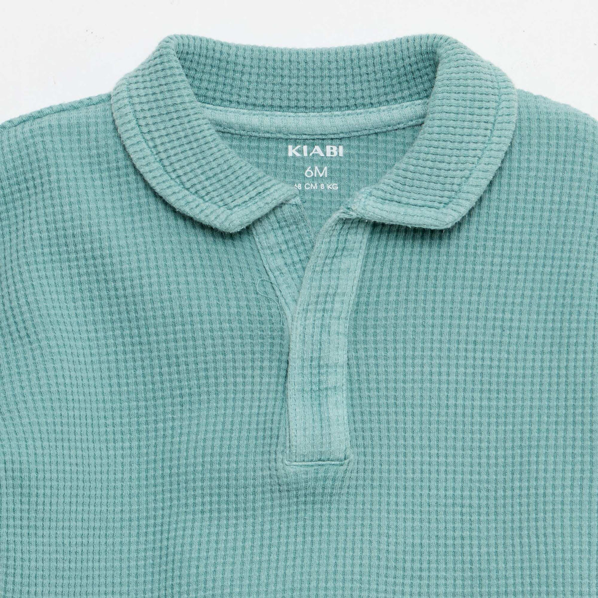 Conjunto de 2 piezas - remera + pantalón corto de punto gofrado AZUL