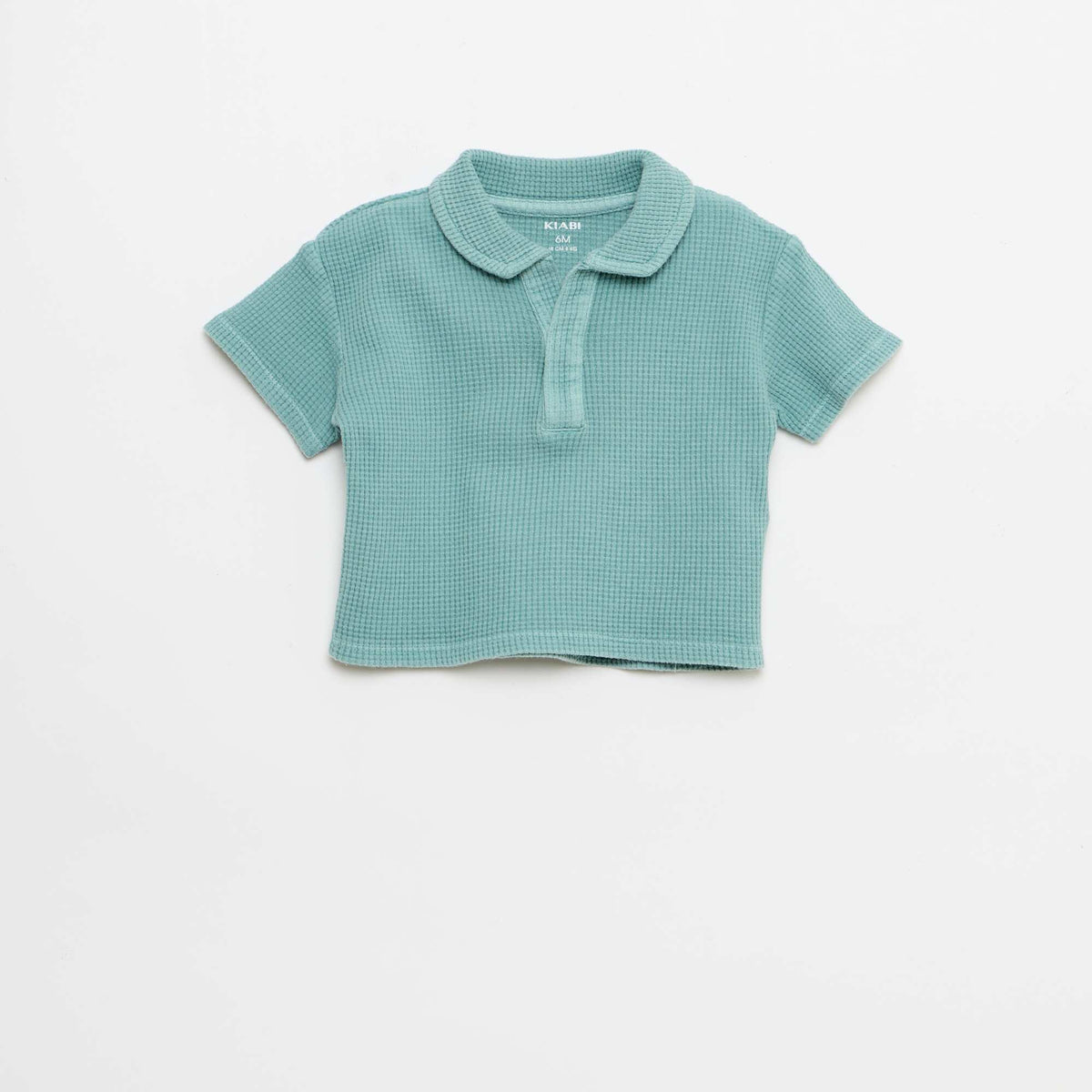 Conjunto de 2 piezas - remera + pantalón corto de punto gofrado AZUL