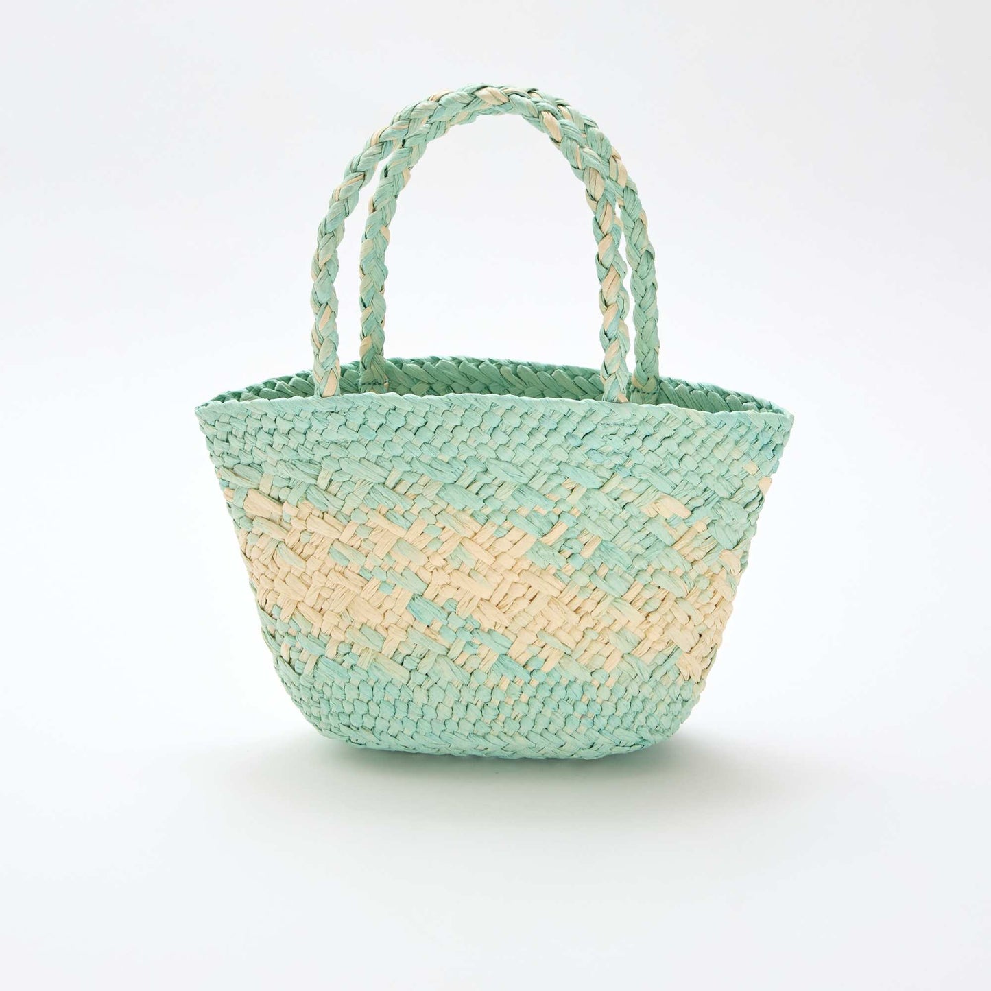 Bolso de papel trenzado VERDE