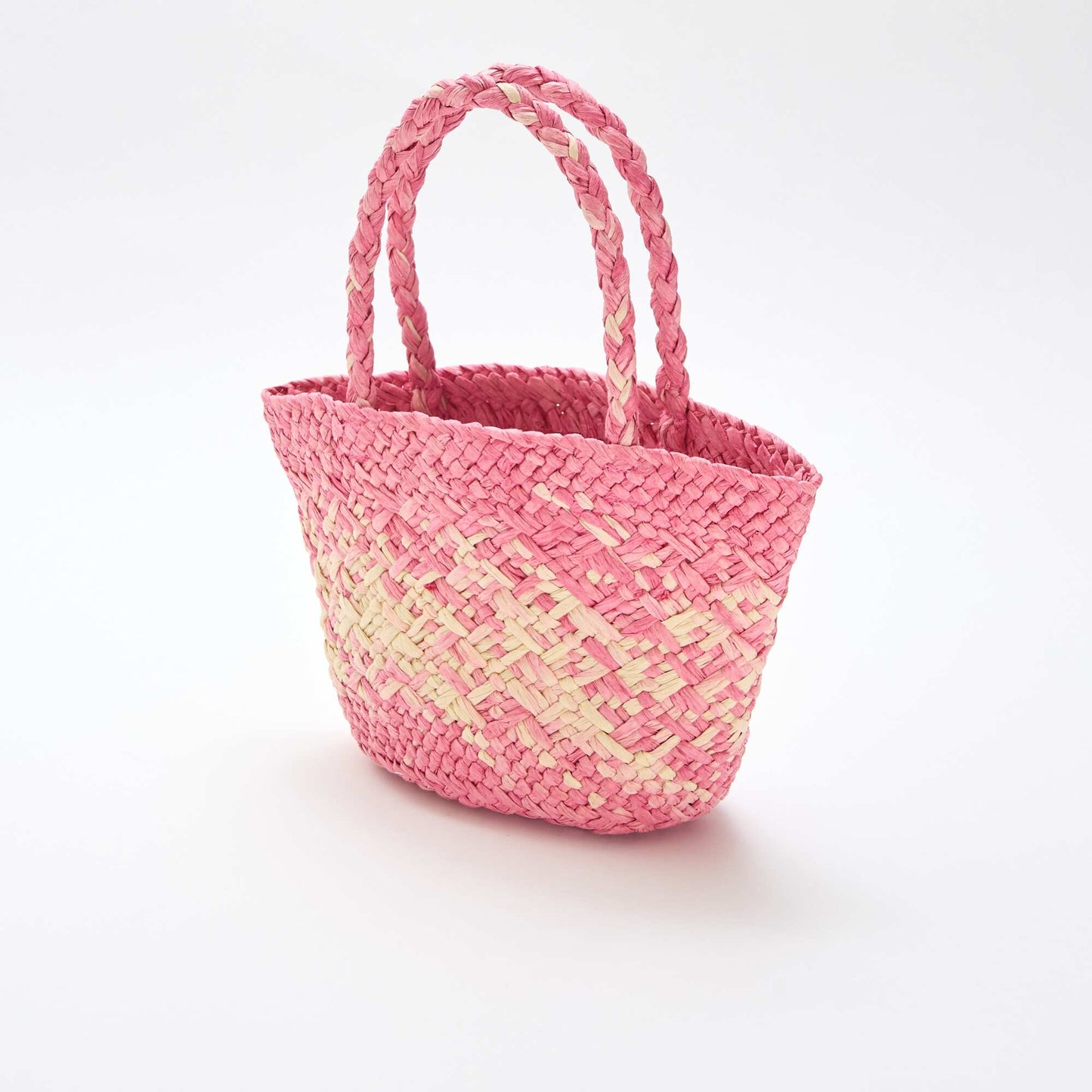 Bolso de papel trenzado ROSA