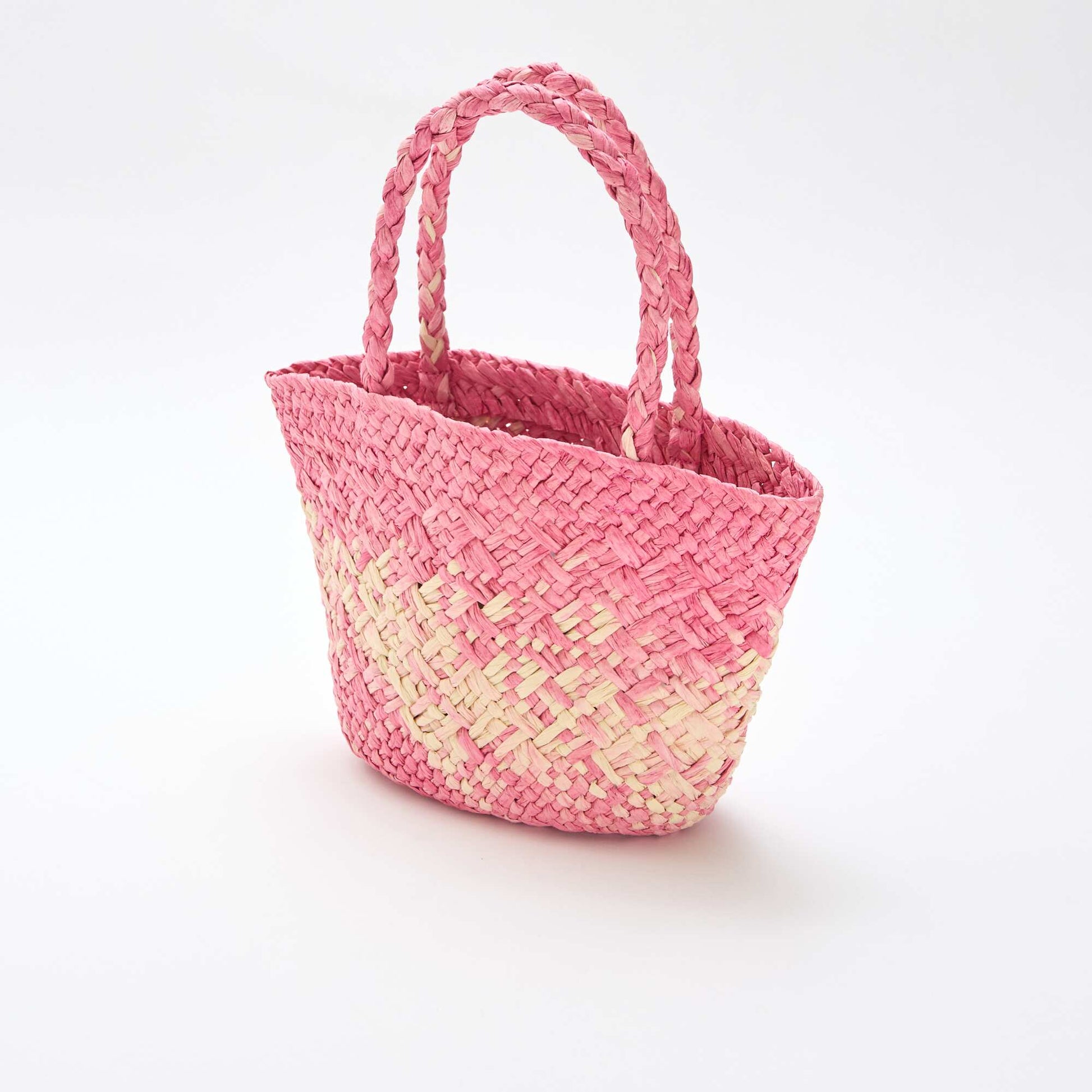Bolso de papel trenzado ROSA