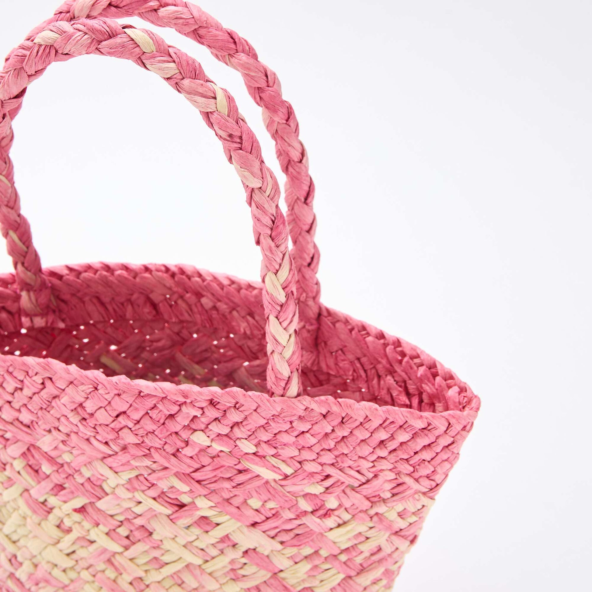 Bolso de papel trenzado ROSA