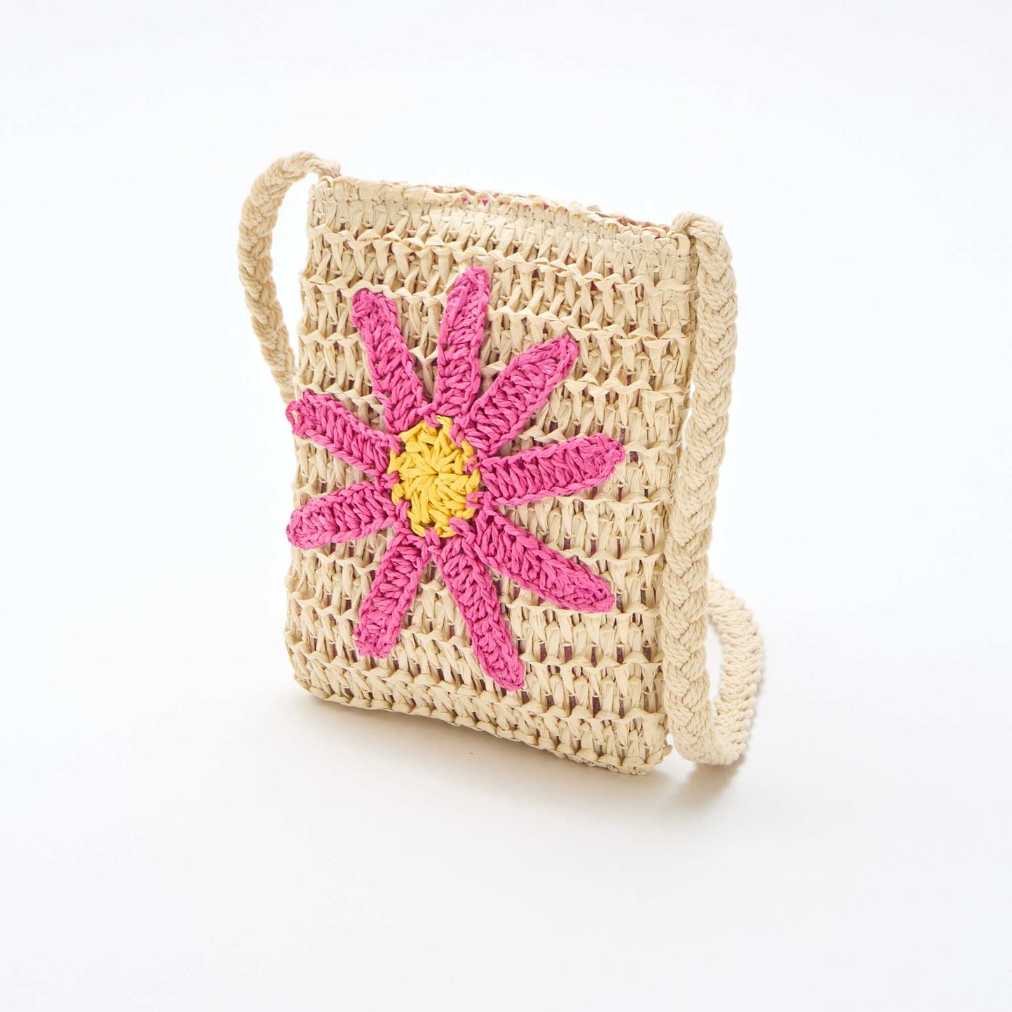 Bolso bandolera trenzado ROSA