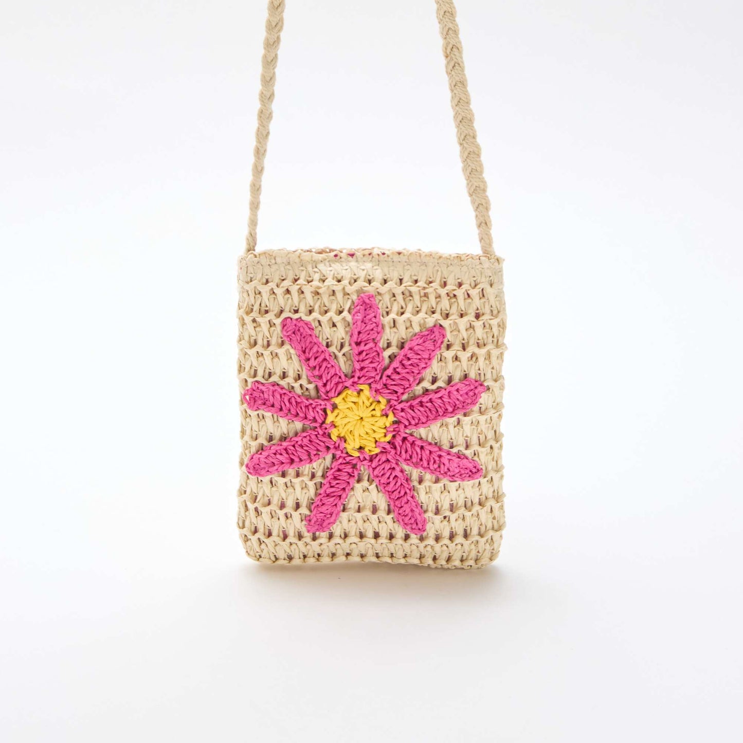 Bolso bandolera trenzado ROSA