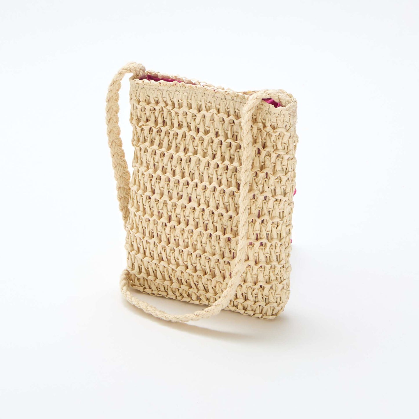 Bolso bandolera trenzado ROSA