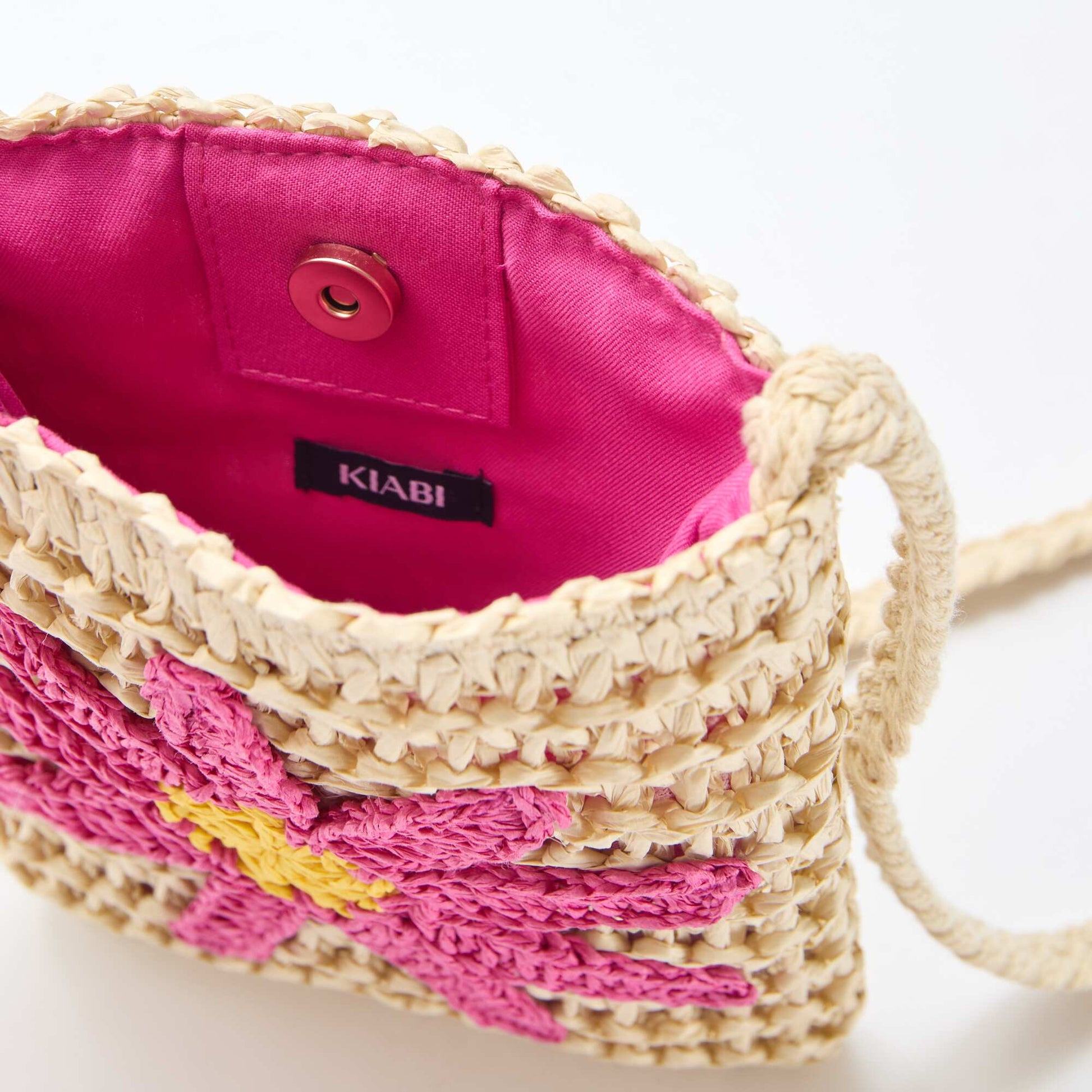 Bolso bandolera trenzado ROSA