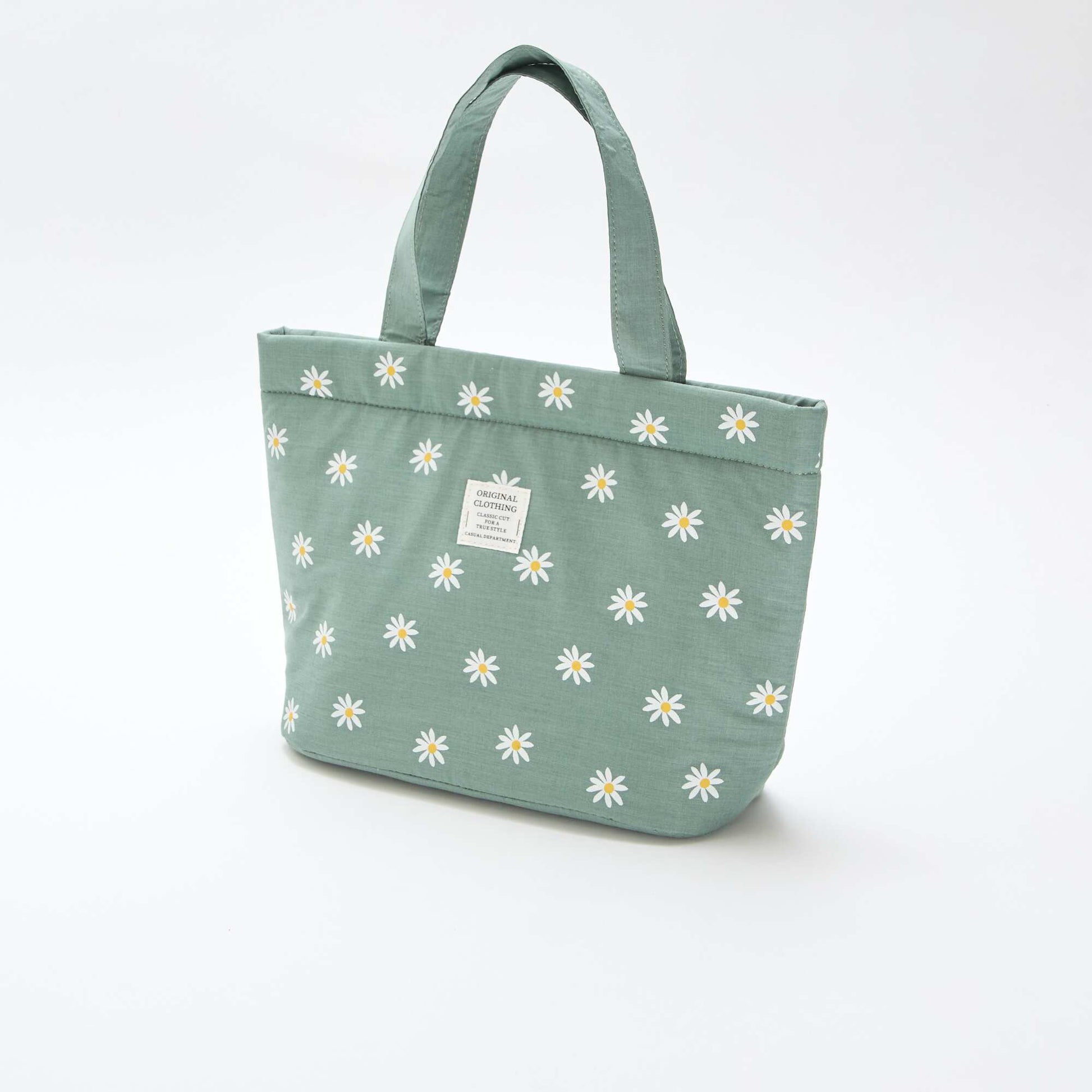 Bolso de tela acolchado VERDE
