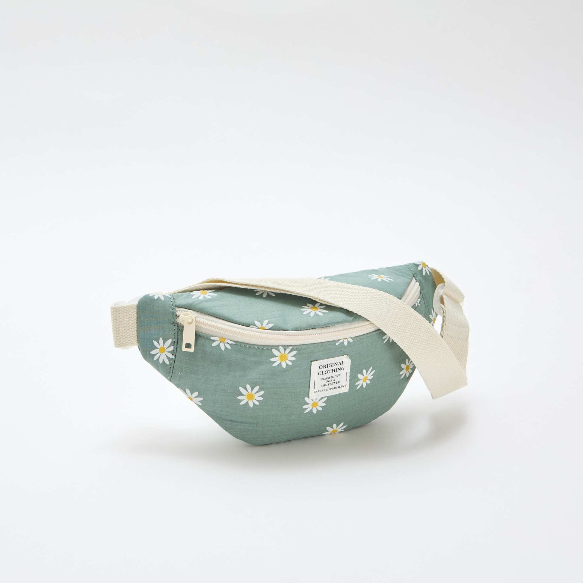 Riñonera estampada all-over floral en algodón VERDE