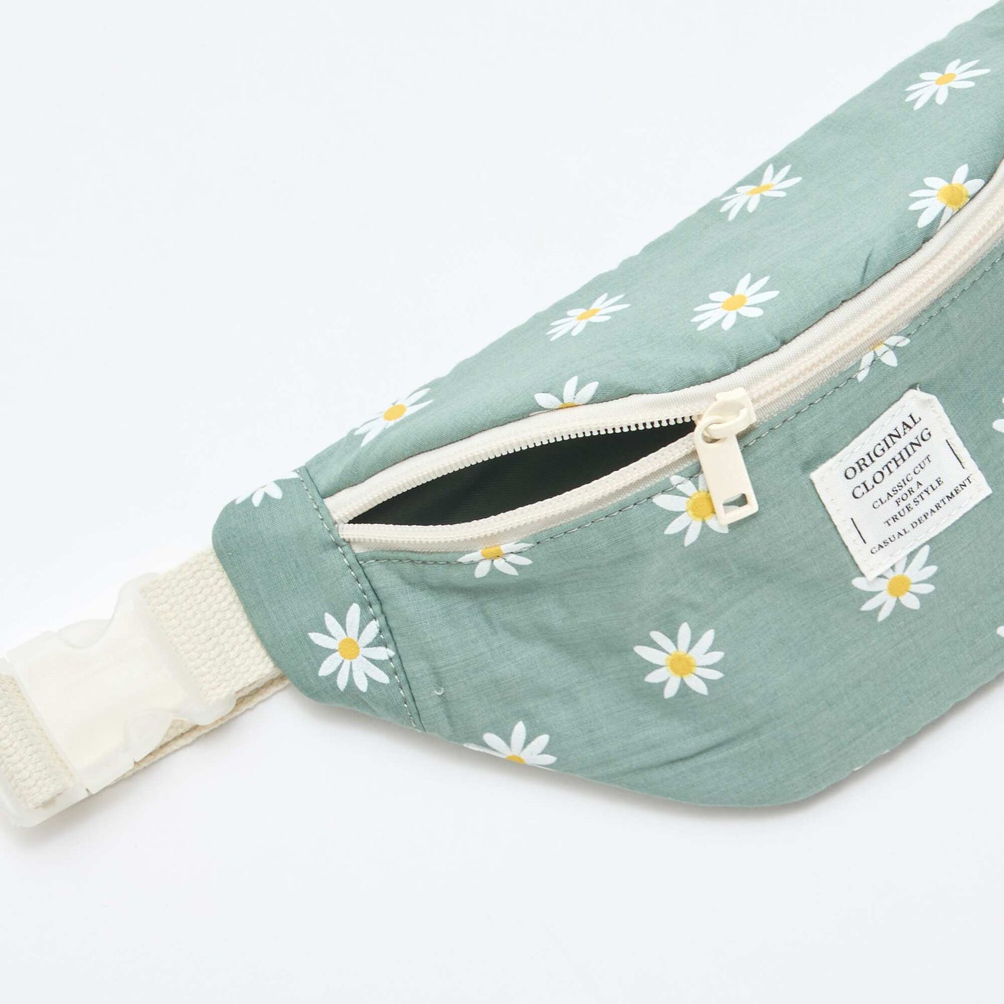 Riñonera estampada all-over floral en algodón VERDE