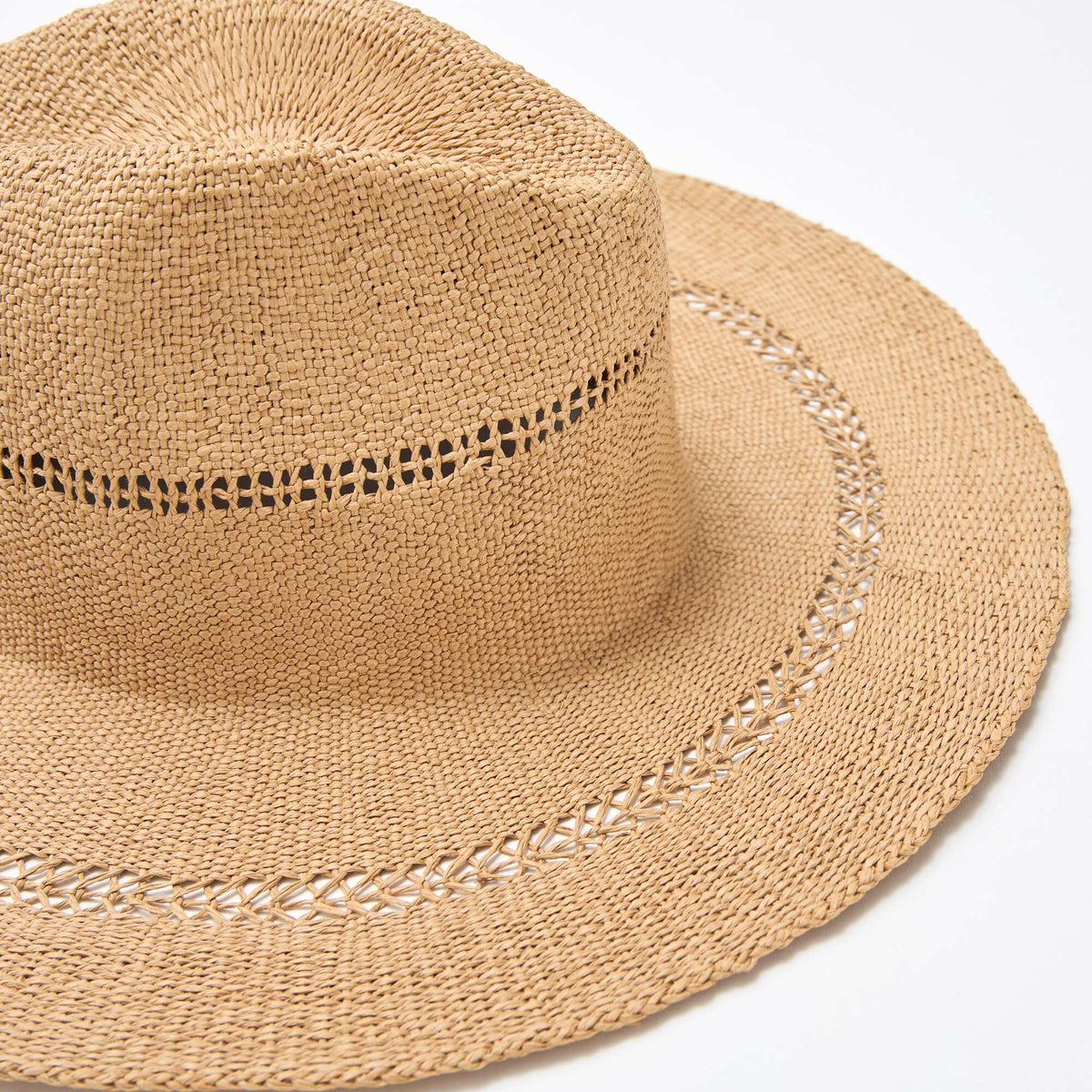 Sombrero de paja estilo Borsalino BEIGE