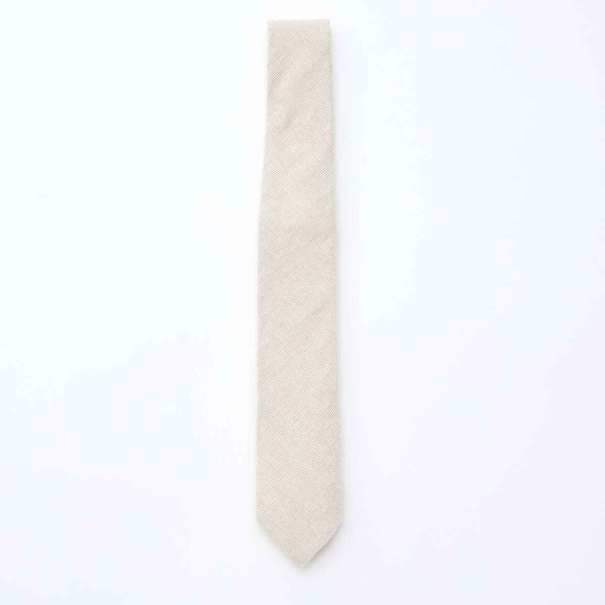 Corbata de lino mezclado BEIGE