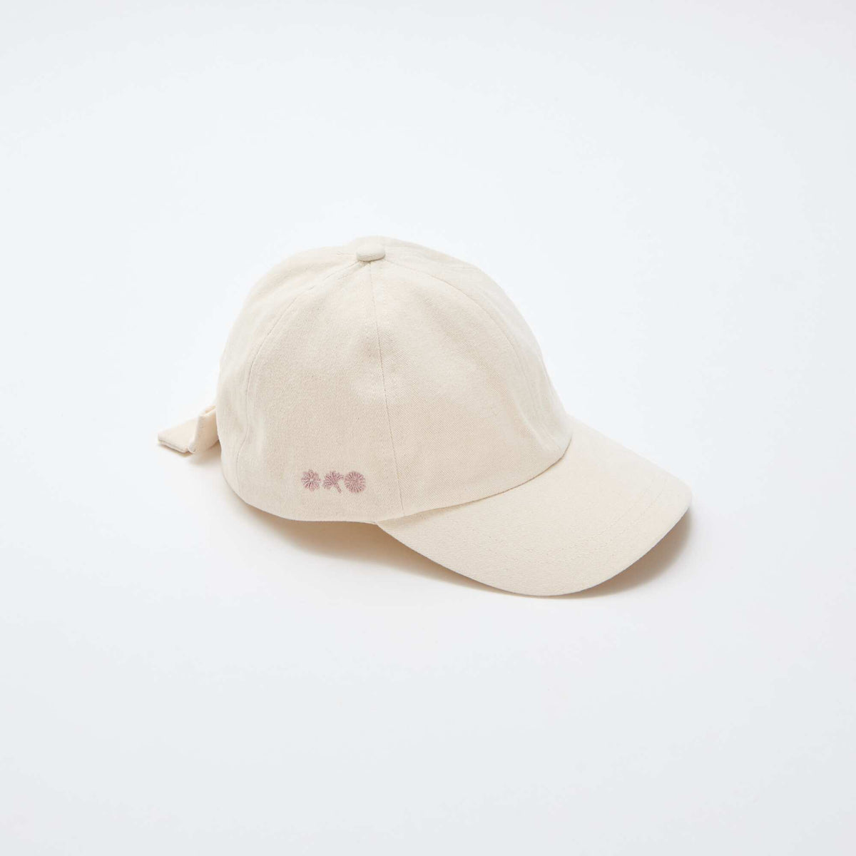 Gorra con lazo de fantasía en la parte trasera BEIGE