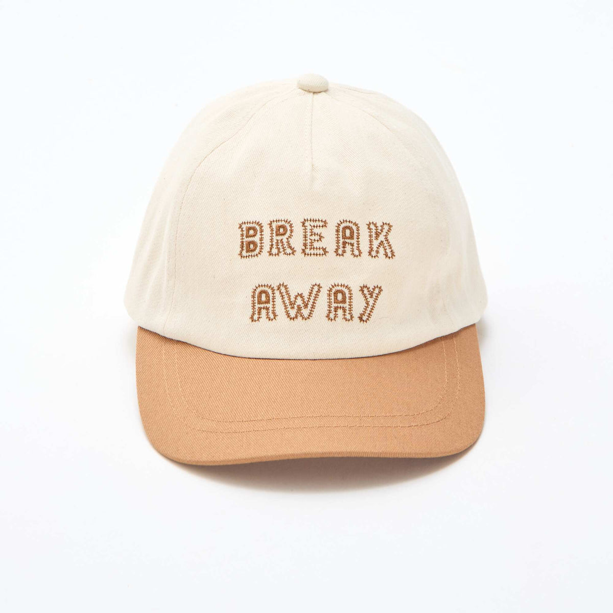 Gorra bordada en tejido BEIGE