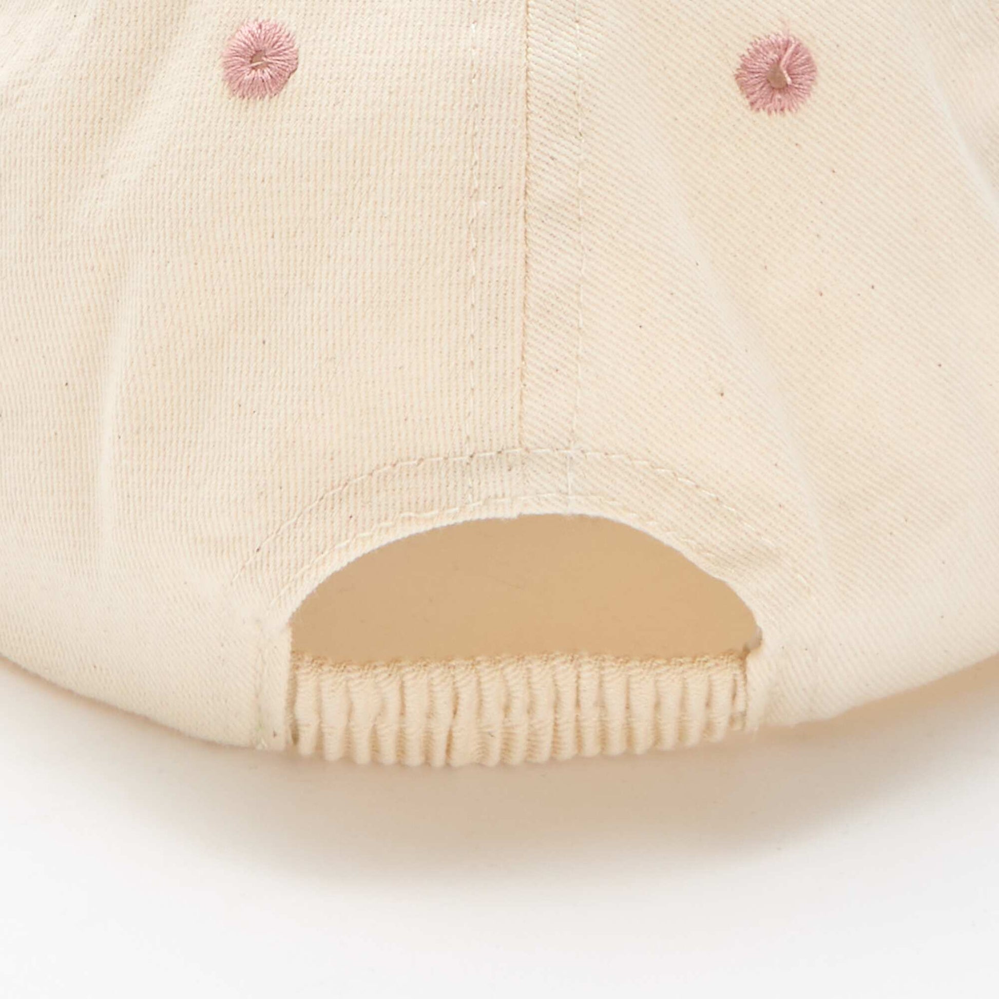 Gorra bordada en tejido BEIGE