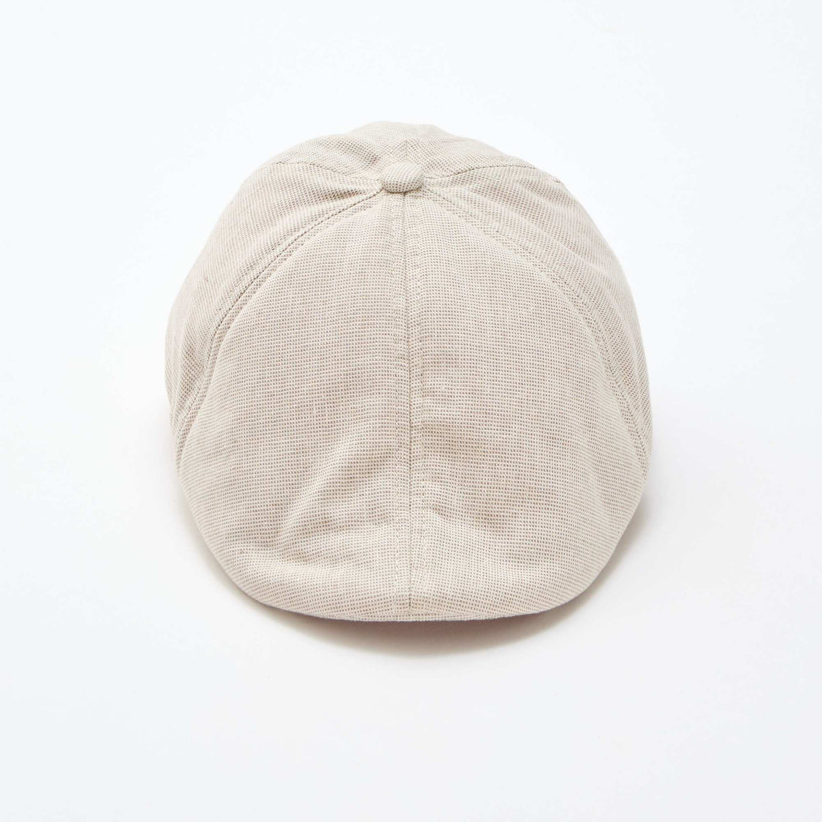 Gorra gavroche de algodón y lino BEIGE